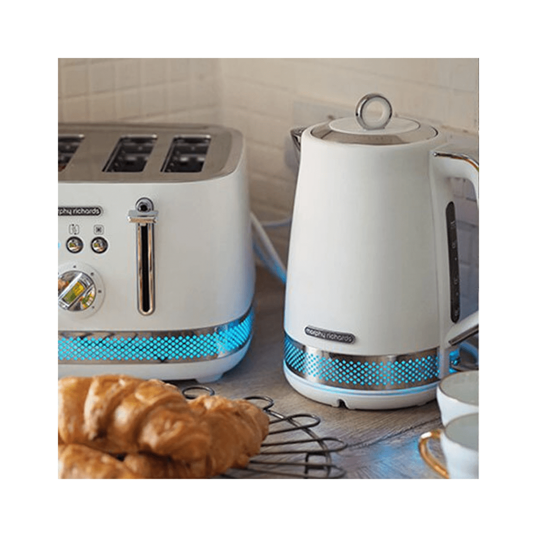 9 Morphy Richards Illumination 1.7 L Electric Kettle 2200w Water Boiling Jug - White, 9 of 10
