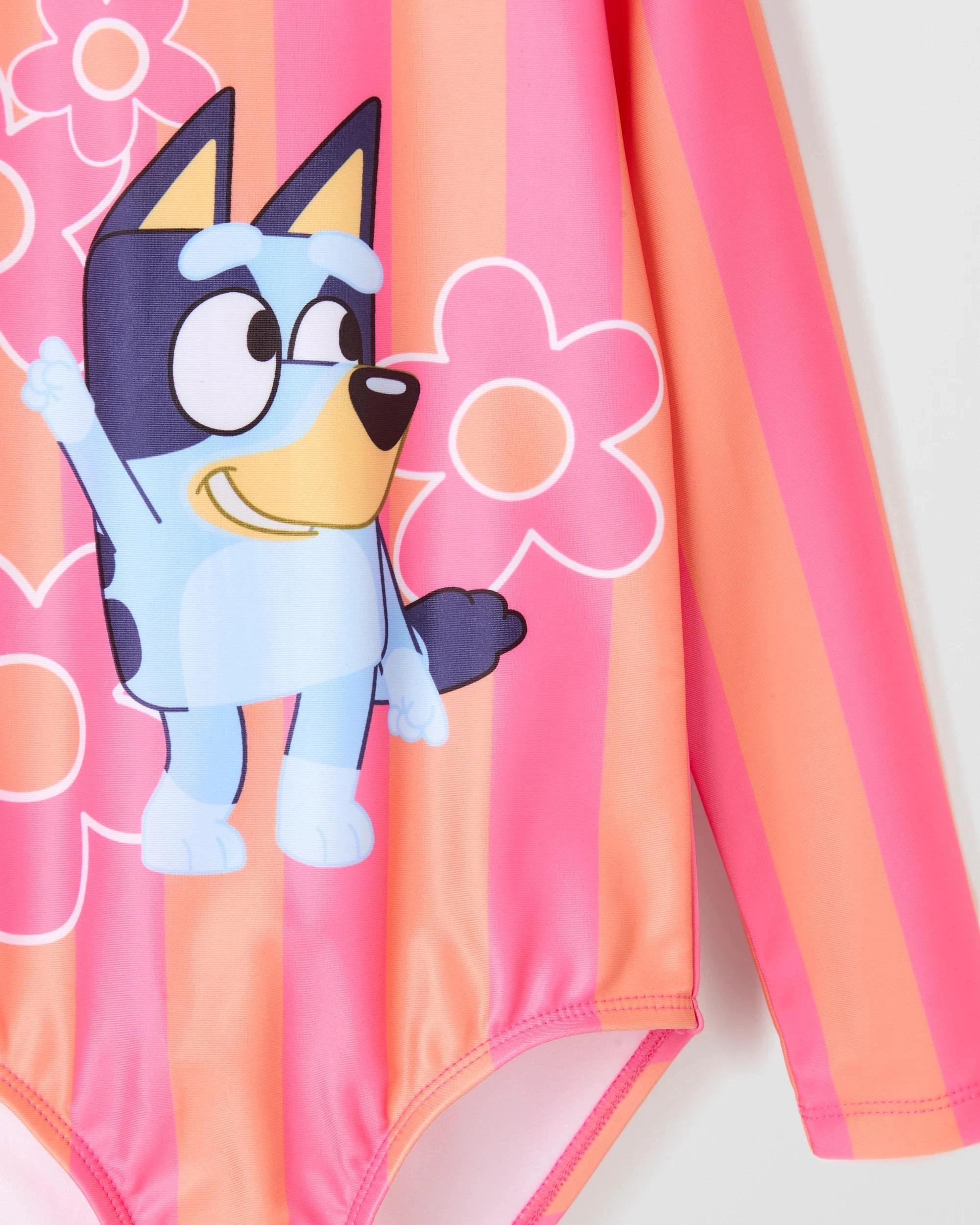 2 Bluey Long Sleeve Swim Suit PINK, 2 of 2