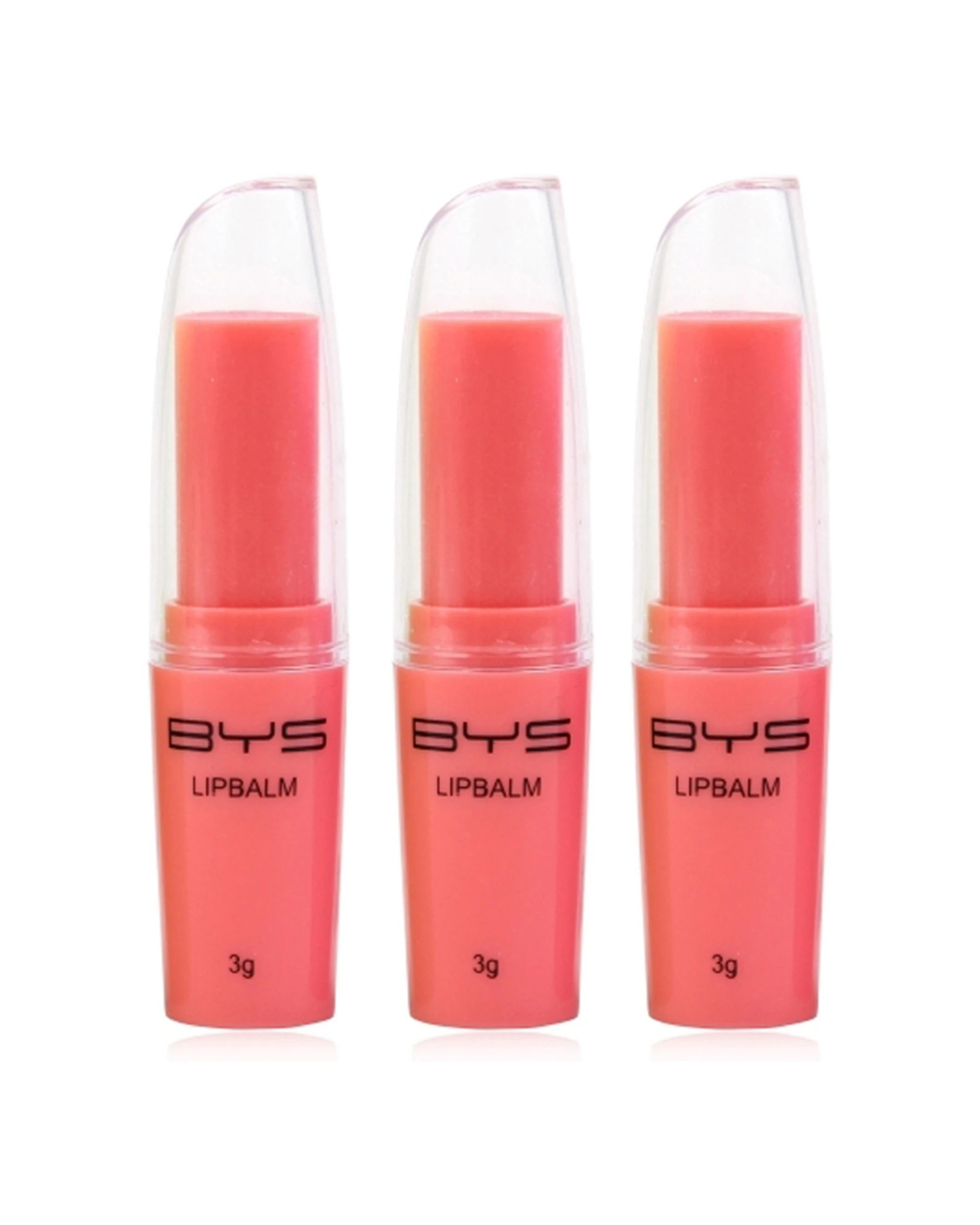 1 BYS 3PK Raspberry Scented Lipbalm Makeup 3g - Multi, 1 of 2