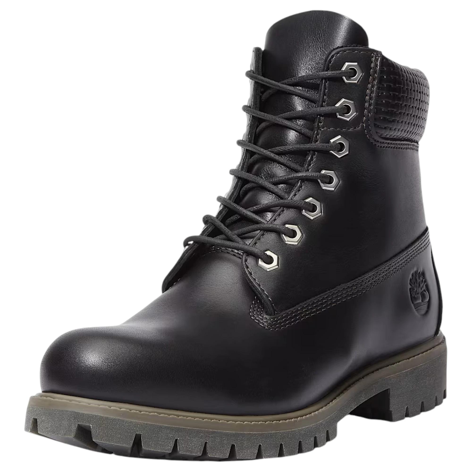 3 Timberland Mens 6-Inch Premium Waterproof Leather Wide Boot BLACK GRAIN, 3 of 7
