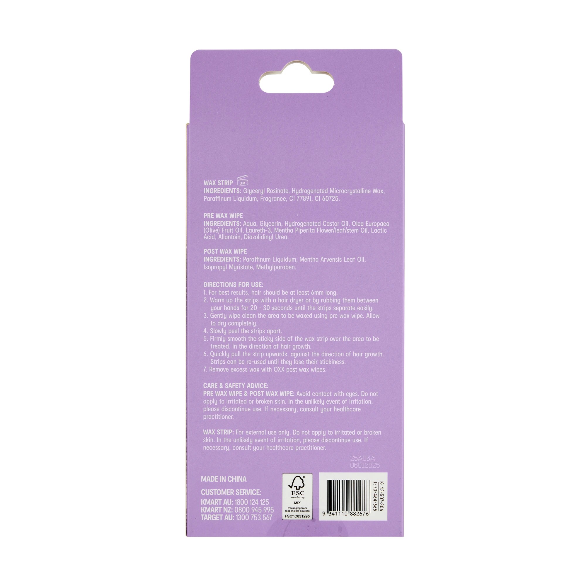 7 OXX Bodycare Sweet Cheeks Body Wax Strip Kit, 7 of 7