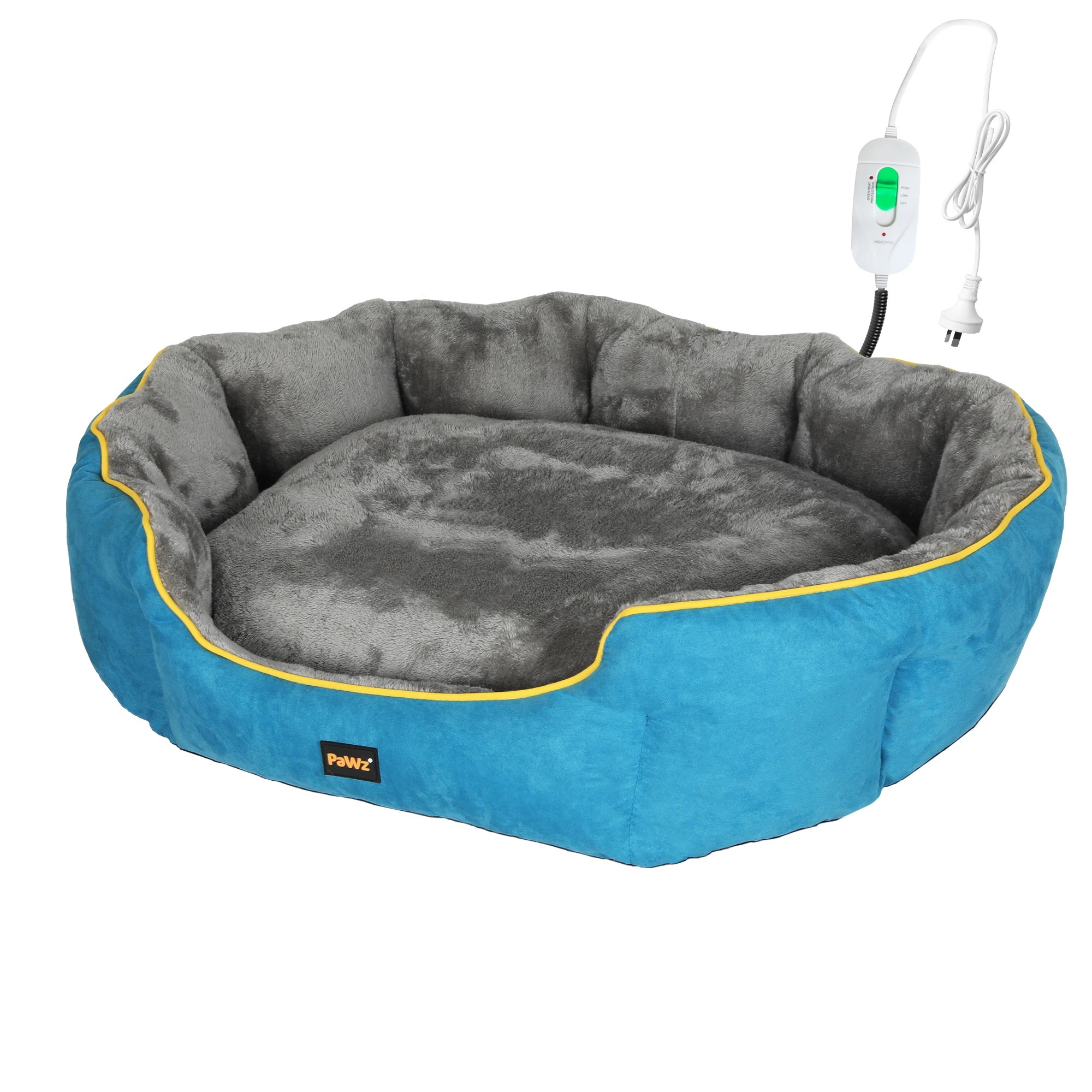 1 Pawz Electric Heated Pet Bed Large Blue, 1 of 6