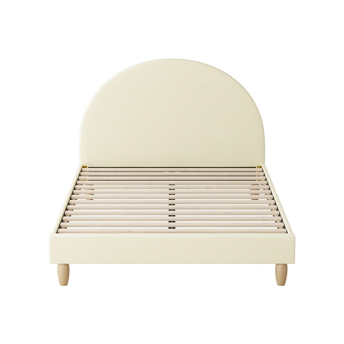 8 Oikiture Double Bed Frame Arched Beds Platform
 - Beige, 8 of 10