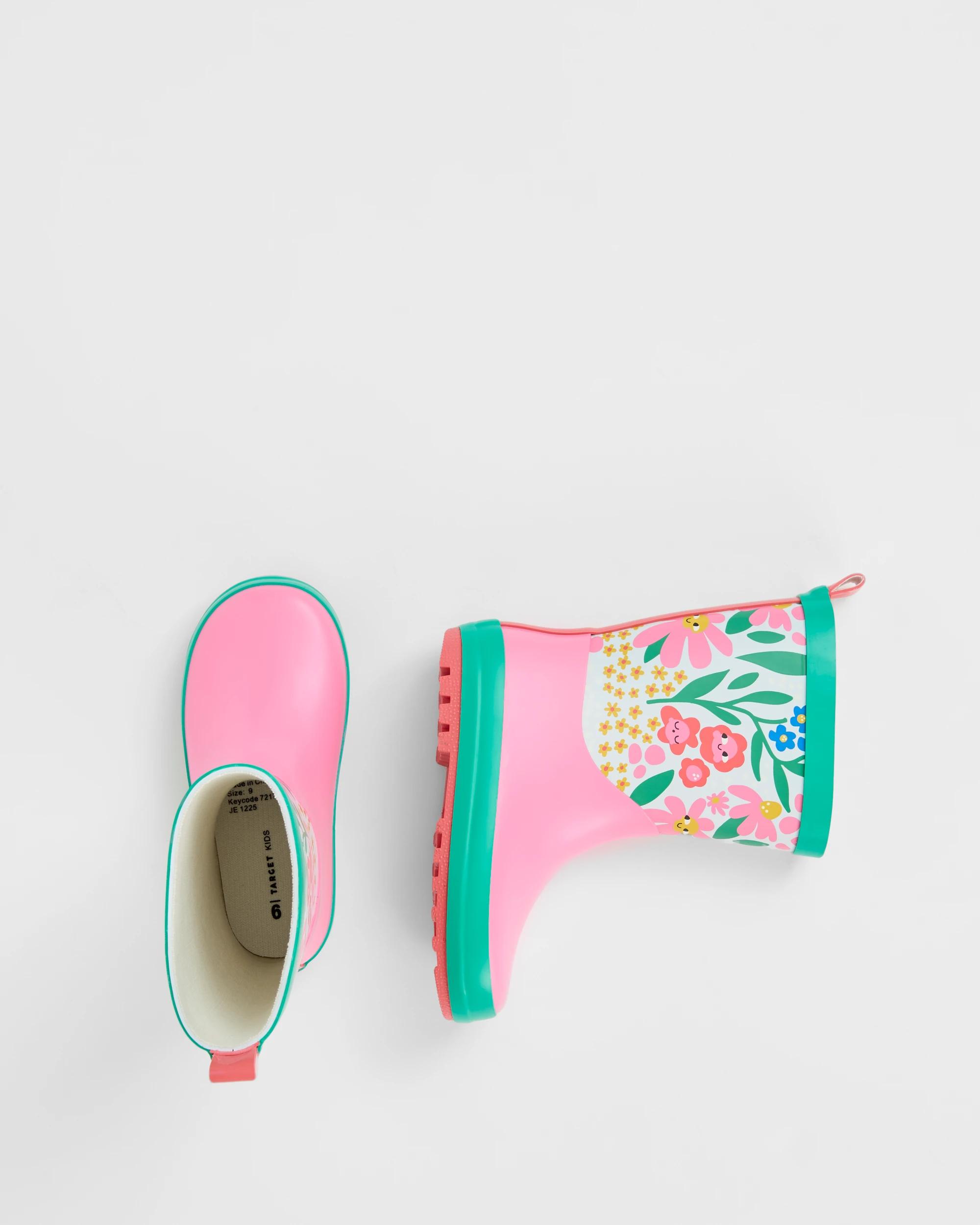 3 Target Kids Bright Floral Rainboot PINK, 3 of 3