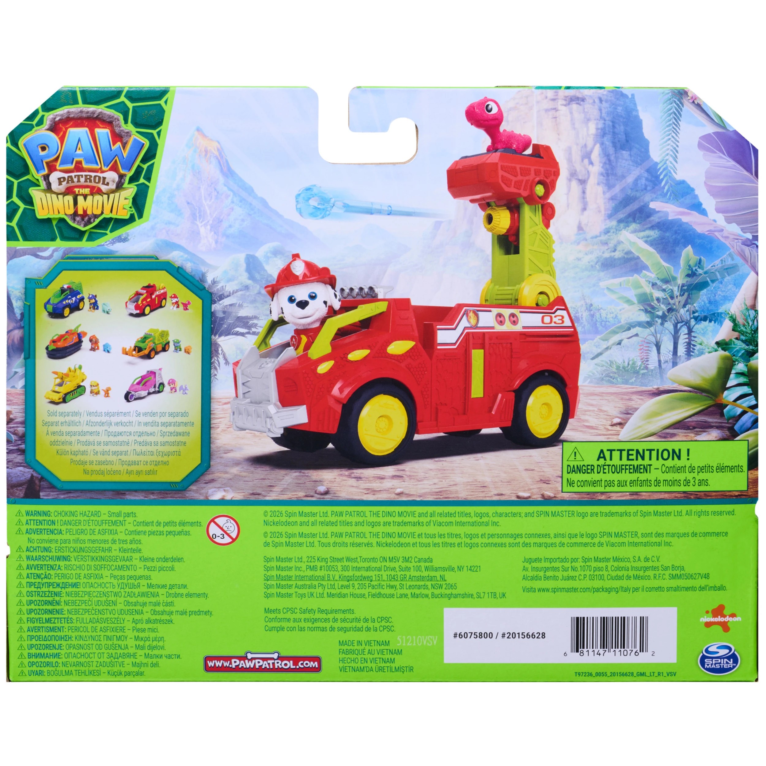 9 PAW Patrol: The Dino Movie Marshall Dino Rescue Fire Truck, 9 of 9