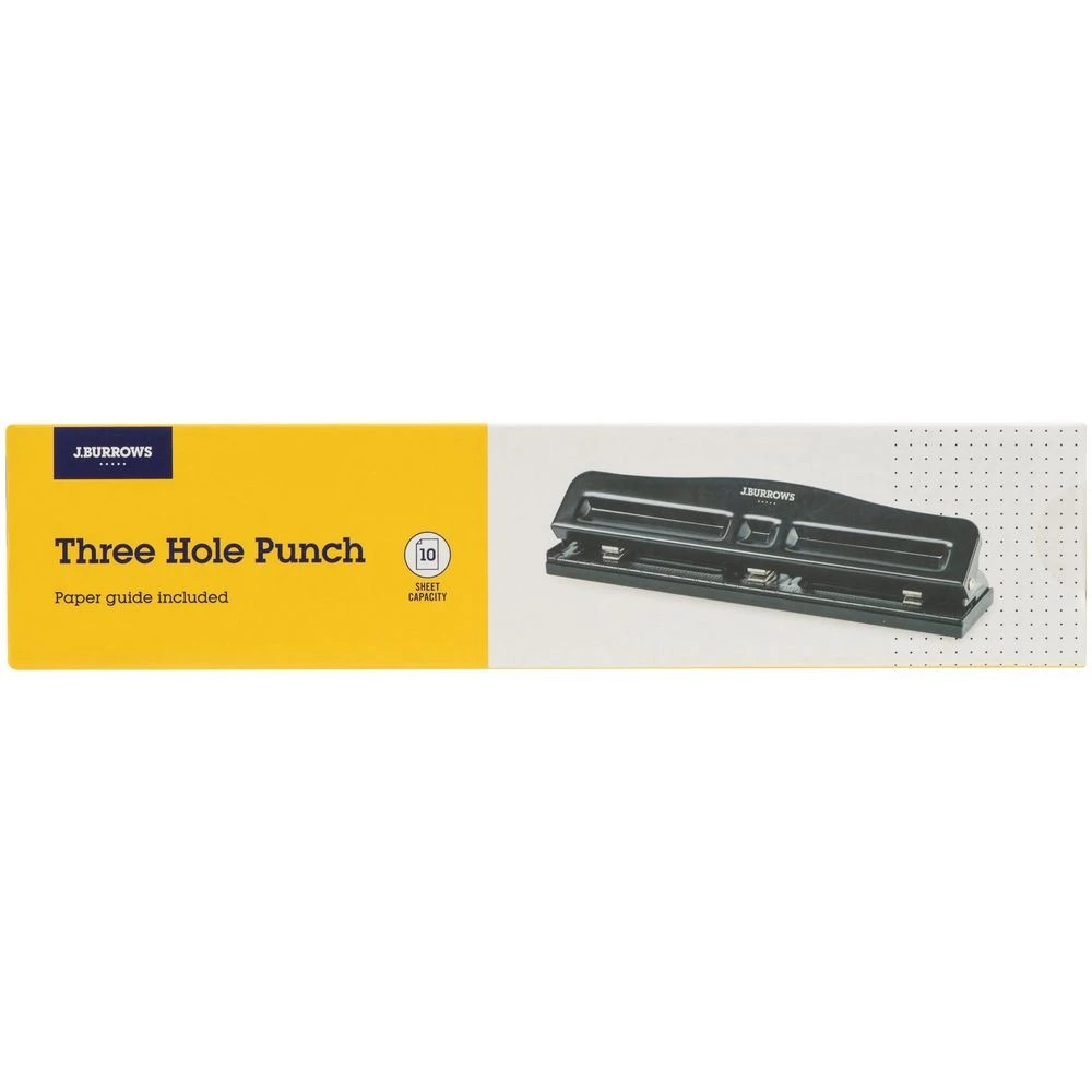 3 J.Burrows 3 Hole Punch Black, 3 of 3