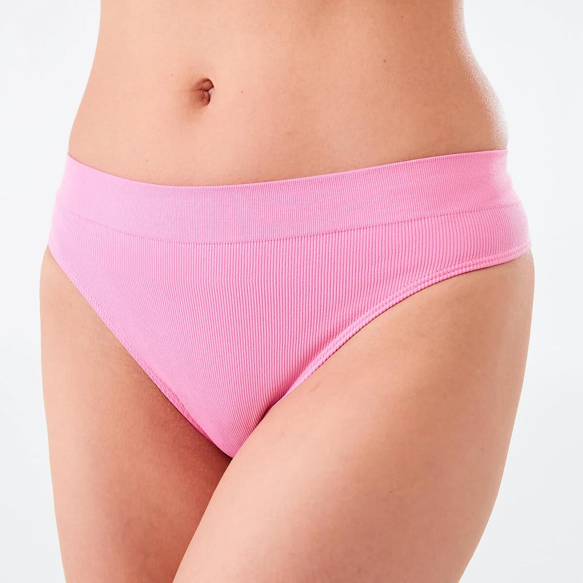 6 3 Pack Rib Seamfree G-string Briefs HALOGEN BLUE, YELLOW FLAN, SACHET PINK, 6 of 7