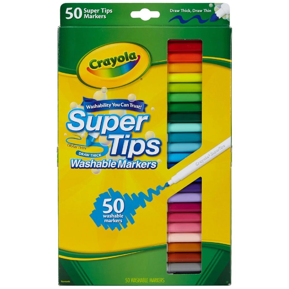 1 Crayola SuperTips Markers 50 Pack, 1 of 3