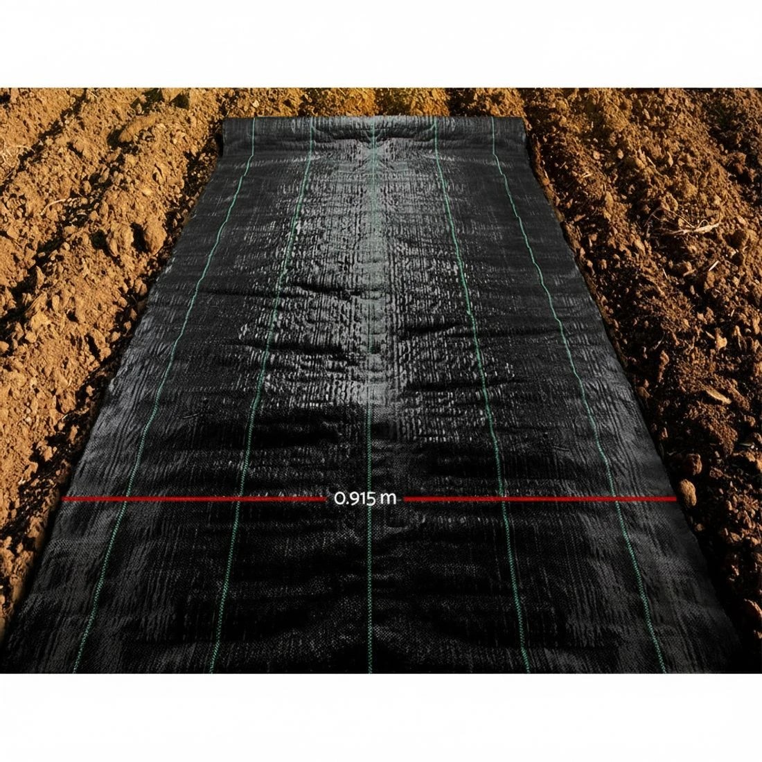 4 Instahut 0.915x100m Weed Mat Weedmat Control Plant - Black, 4 of 7