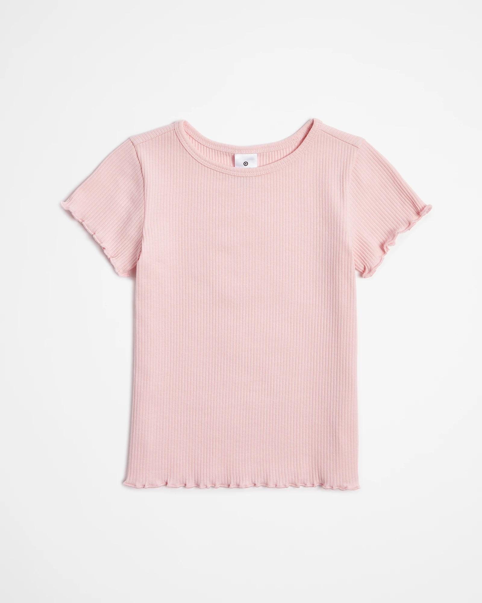 4 Target Australian Cotton Girls Rib T-shirt PINK, 4 of 6