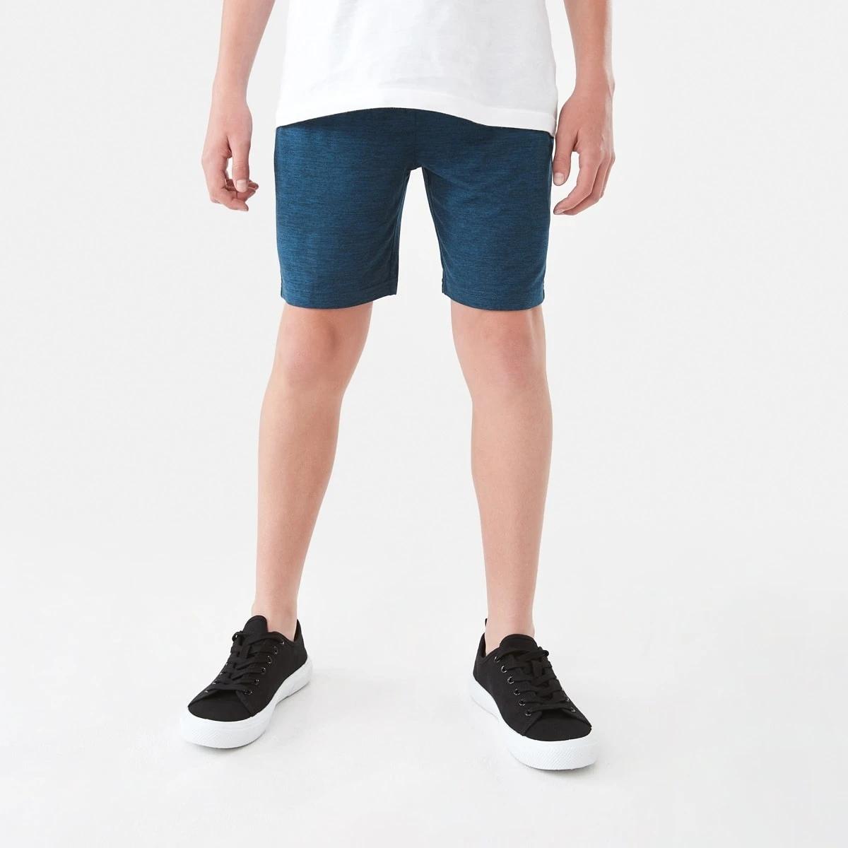 1 Active Kids Knit Shorts Text Blue, 1 of 8