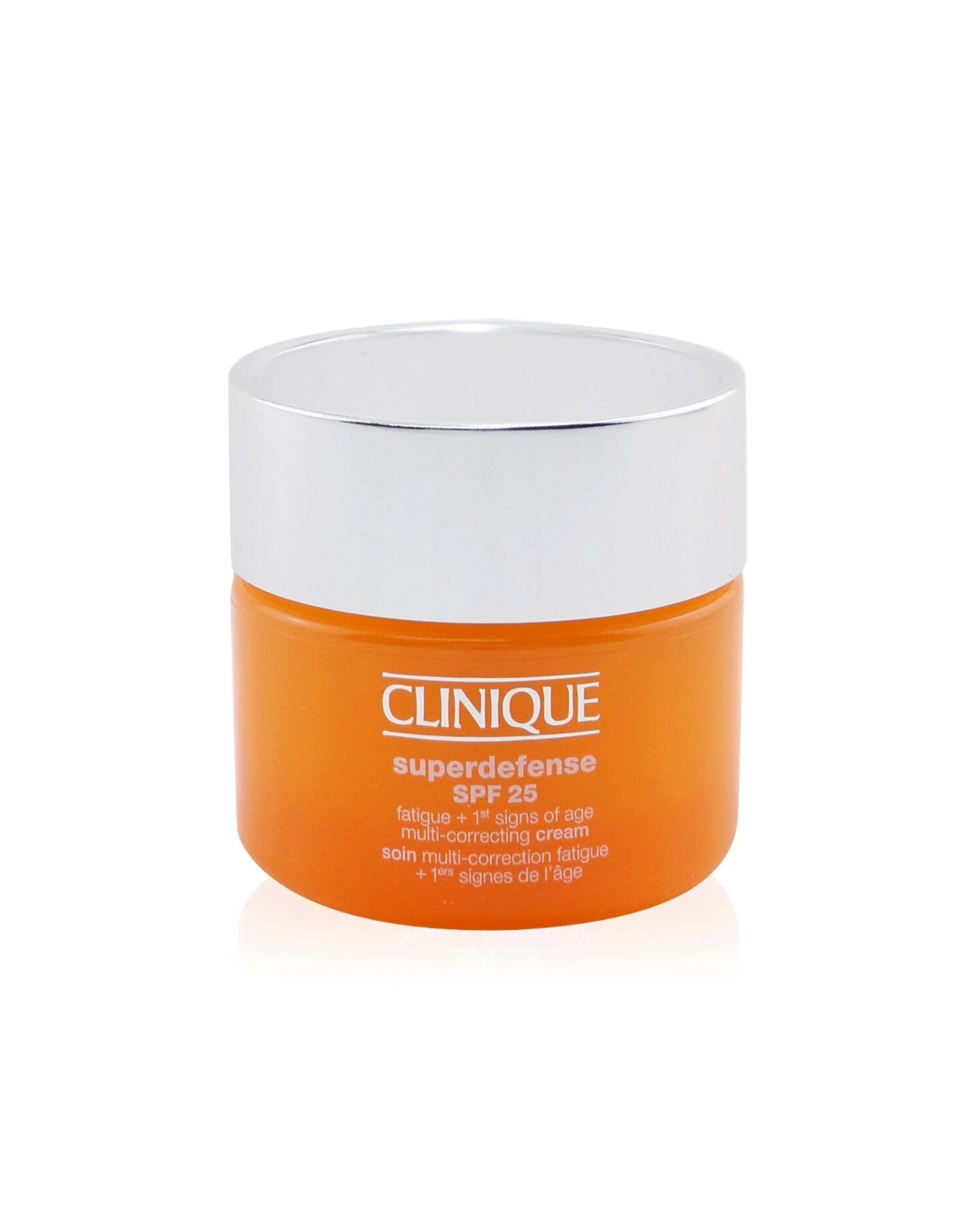 1 Clinique Superdefense SPF 25 Fatigue + 1st Signs Of Age Multi-Correcting Cream - Very Dry to Dry Combination  30ml/1oz, 1 of 4