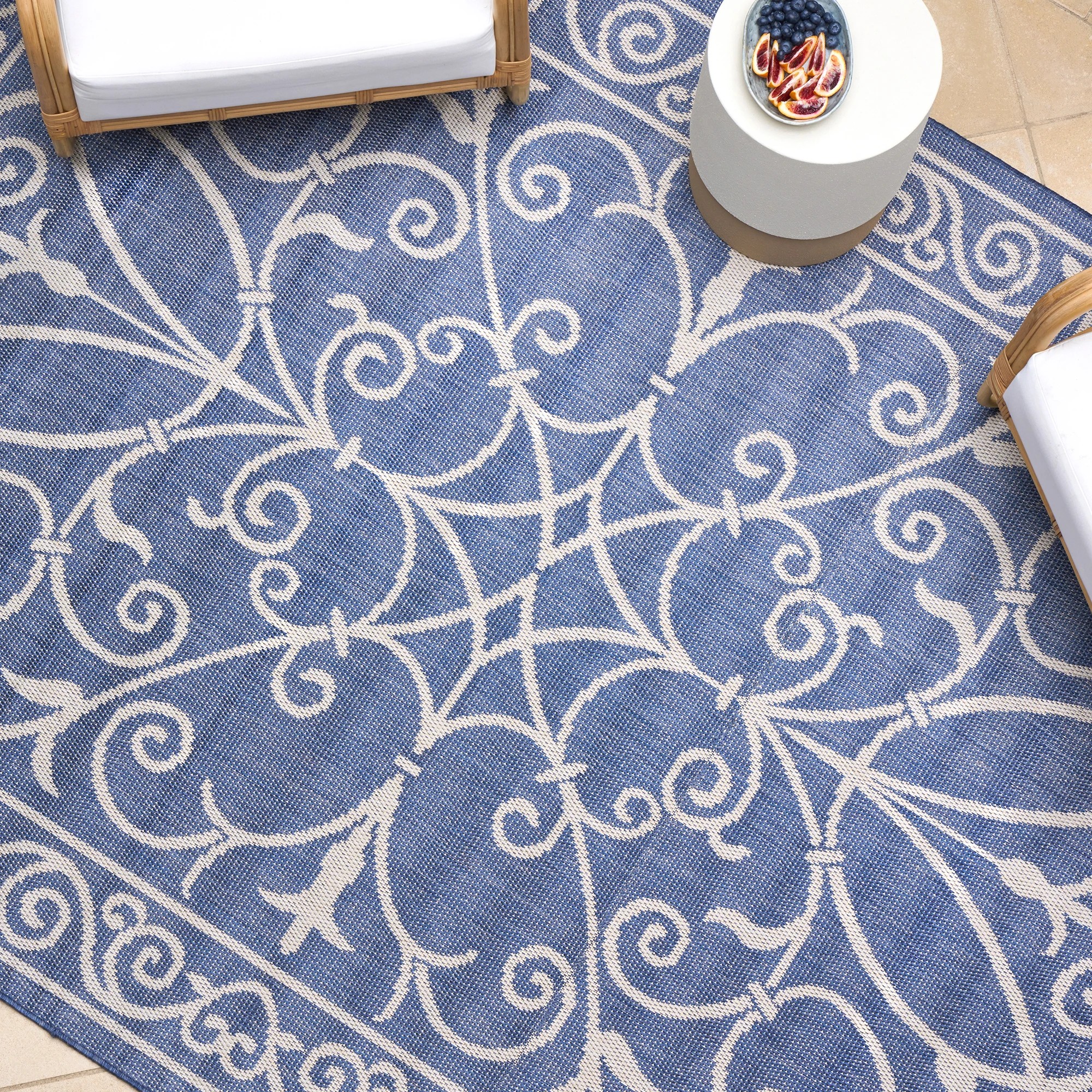 3 Common Ground Rugs Portman Romy 170x120cm - Small Outdoor Rug - Blue, 3 of 8