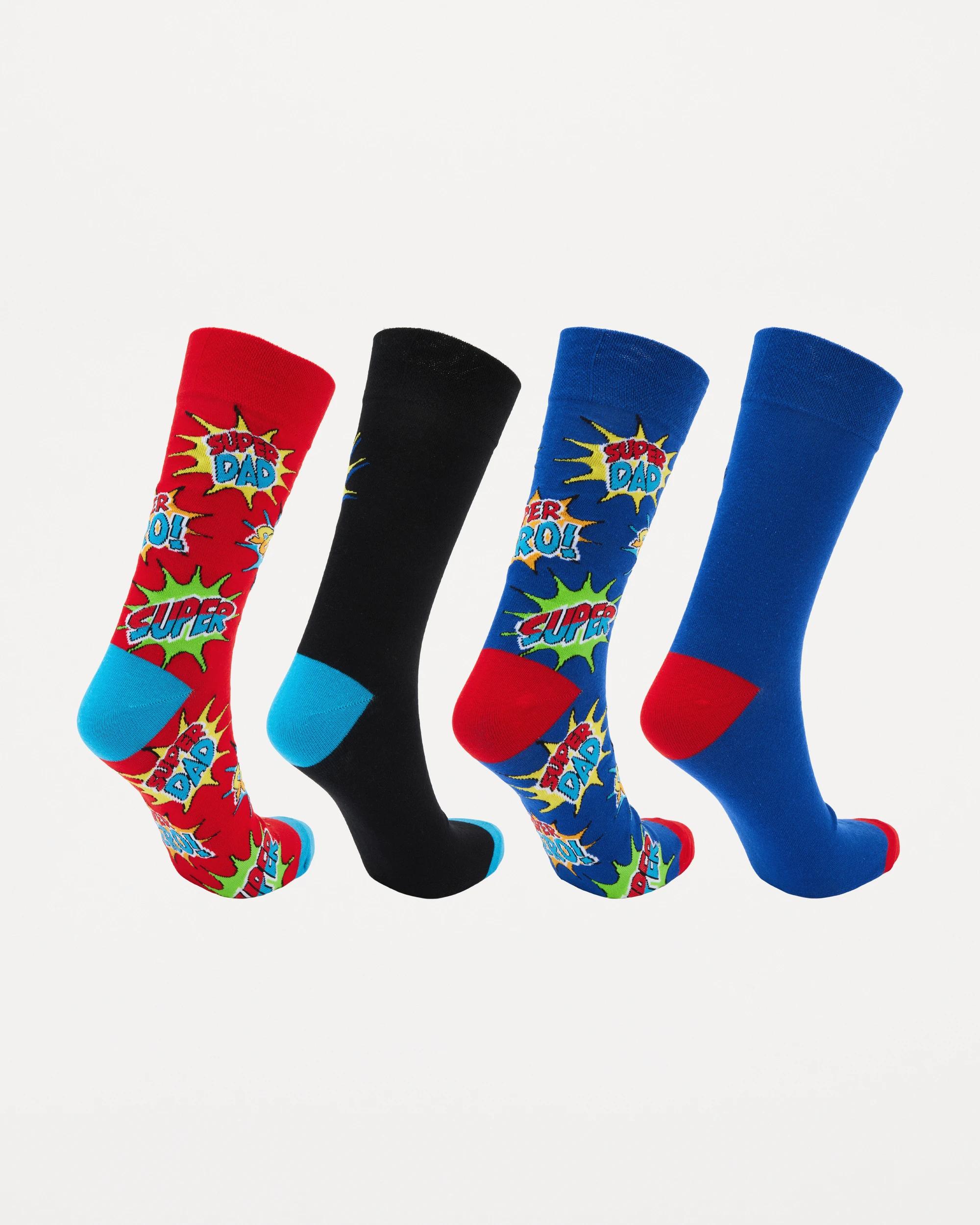 2 4 Pack Novelty Socks Super Dad, 2 of 4