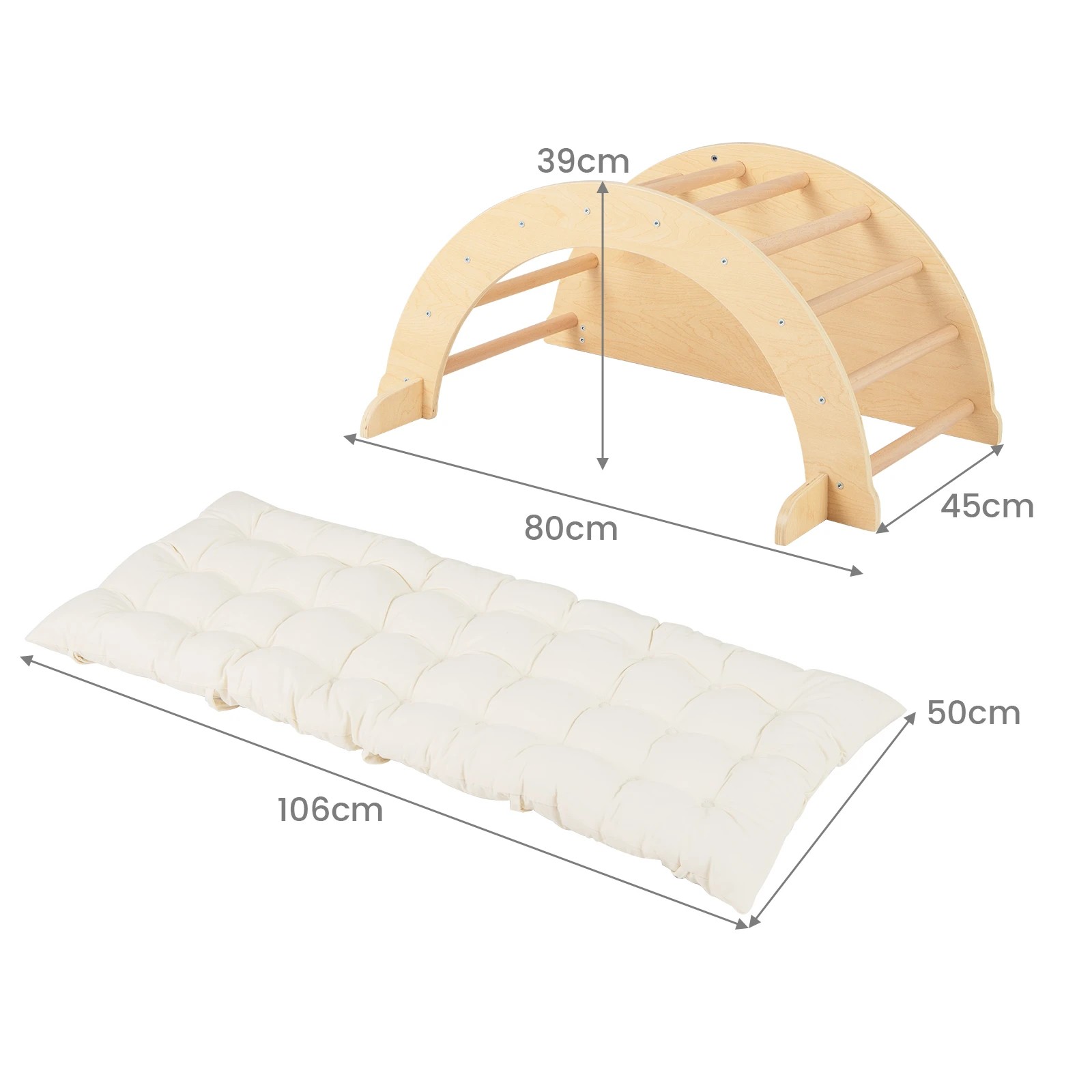 2 Costway Climb Playset 6 in 1 Climbing Arch Frame w/Cushion, 2 of 5
