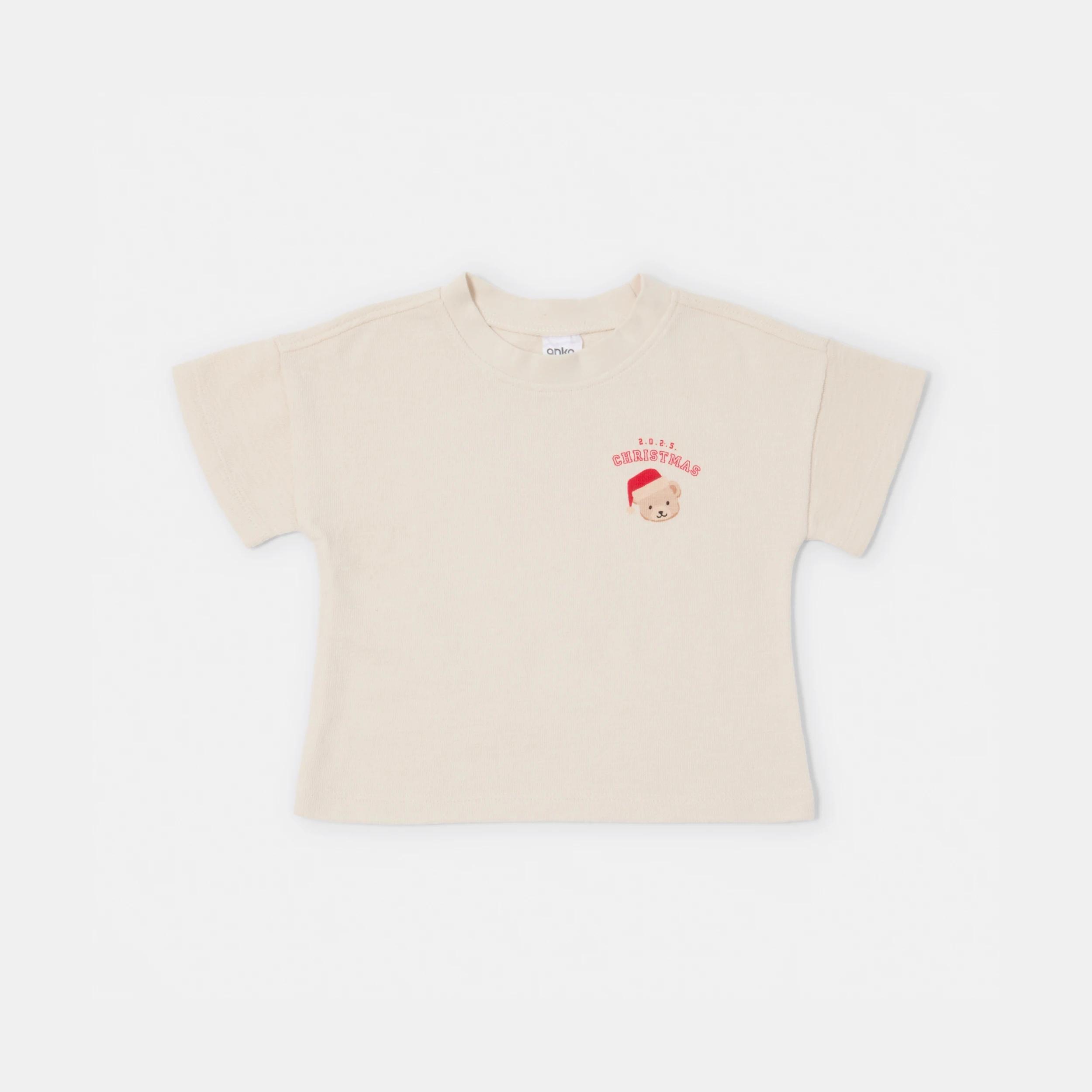 3 Christmas Short Sleeve T-shirt and Shorts Set CHALK CHRISTMAS, 3 of 6