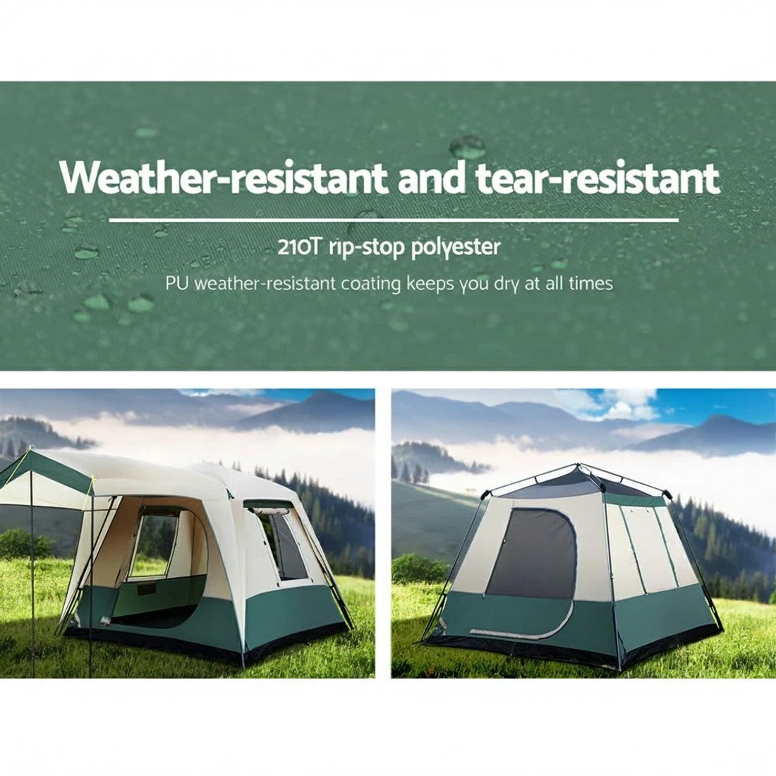 4 Weisshorn Instant Pop up Camping Tent 4 Person Outdoor Hiking Tents Dome - Multi, 4 of 6