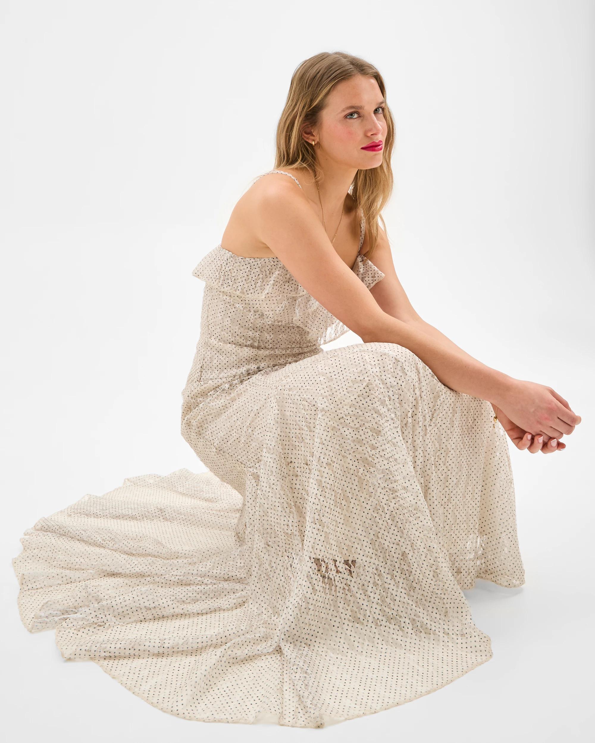 2 Strappy Ruffle Maxi Dress - Lily Loves JETSTREAM/BLACK SPOT, 2 of 6