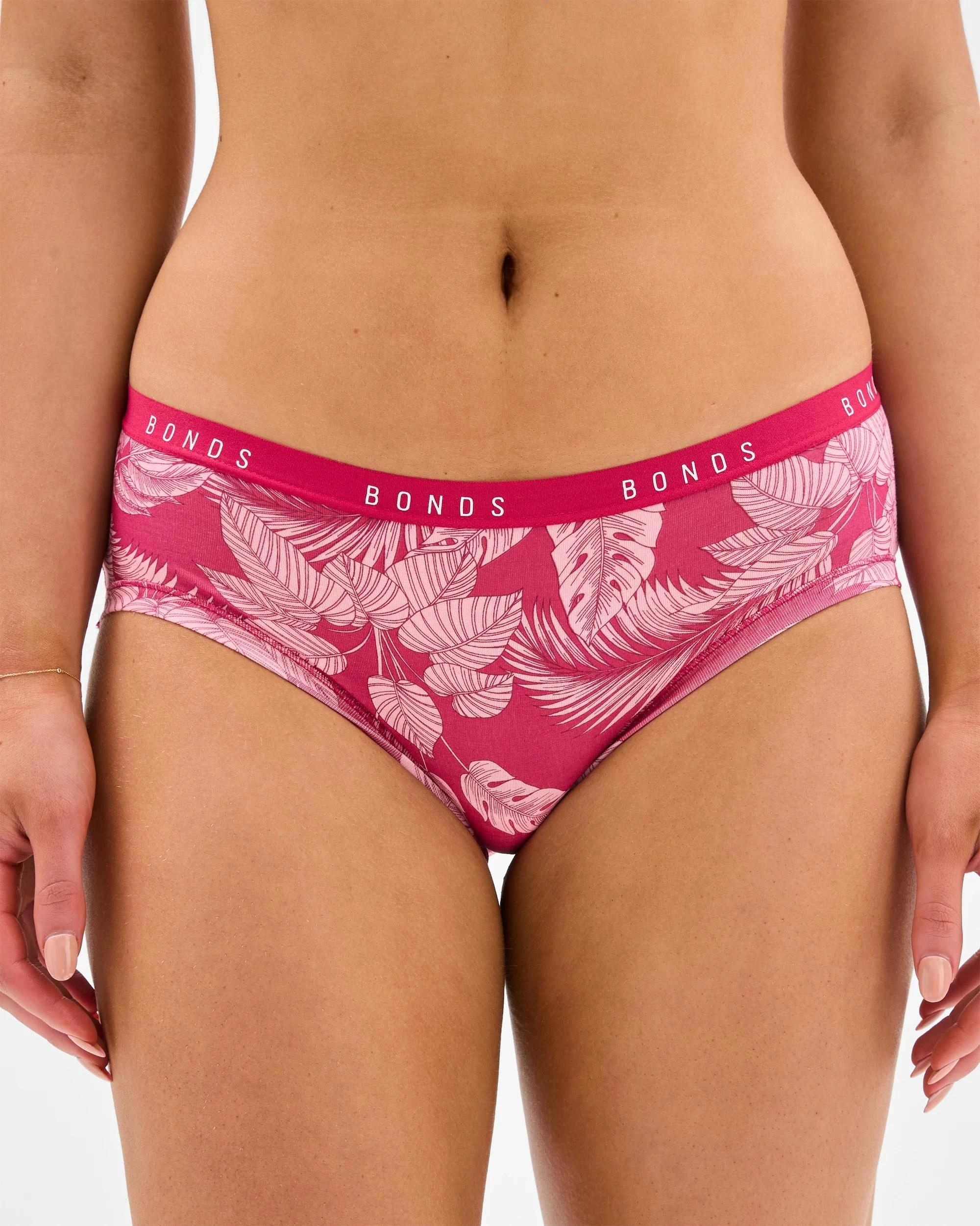 2 Bonds Cottontails 3 Pack Midi Briefs PINK BOTANICAL BLISS, 2 of 4