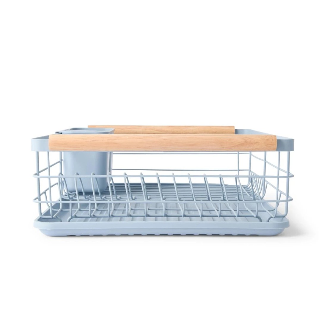 7 Blue Wooden Handle Dish Rack, 7 of 10