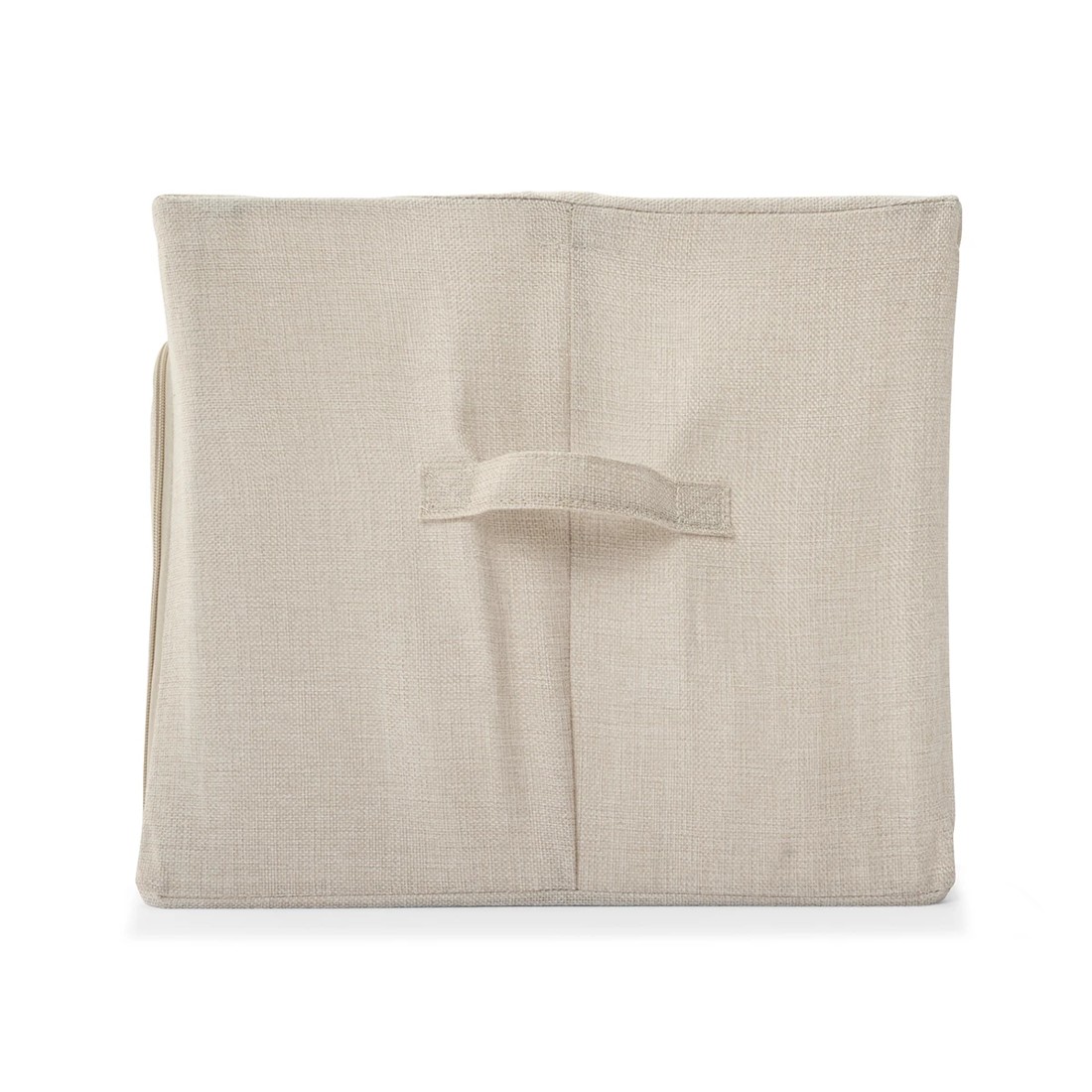 4 Linen Look Collapsible Box with Window - Large, Beige, 4 of 7