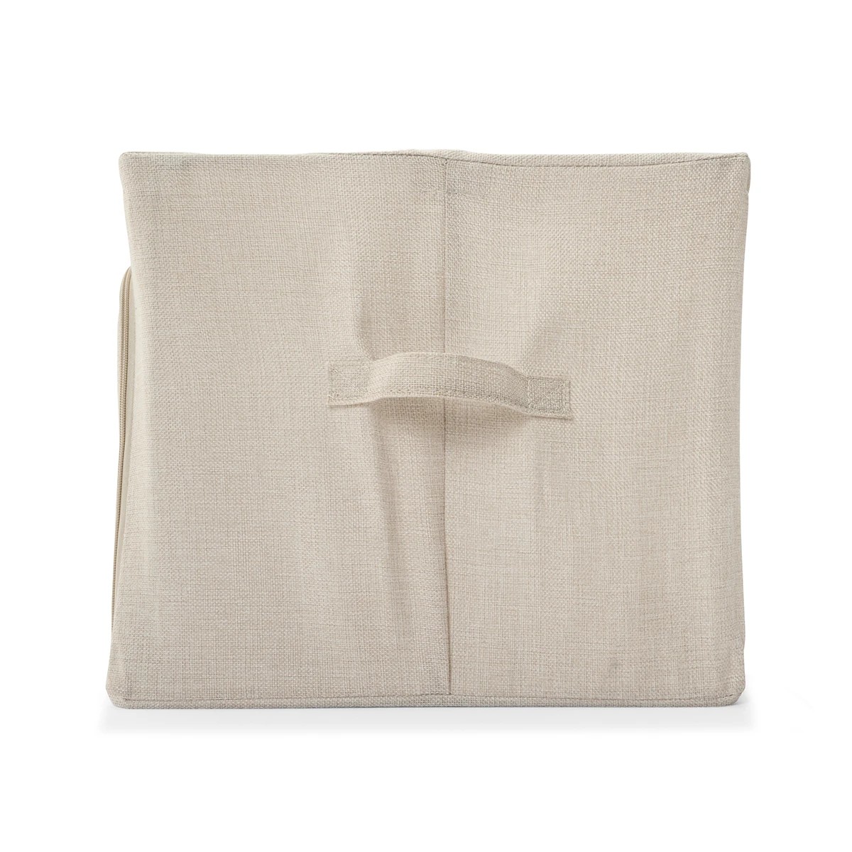 4 Linen Look Collapsible Box with Window - Large, Beige, 4 of 7