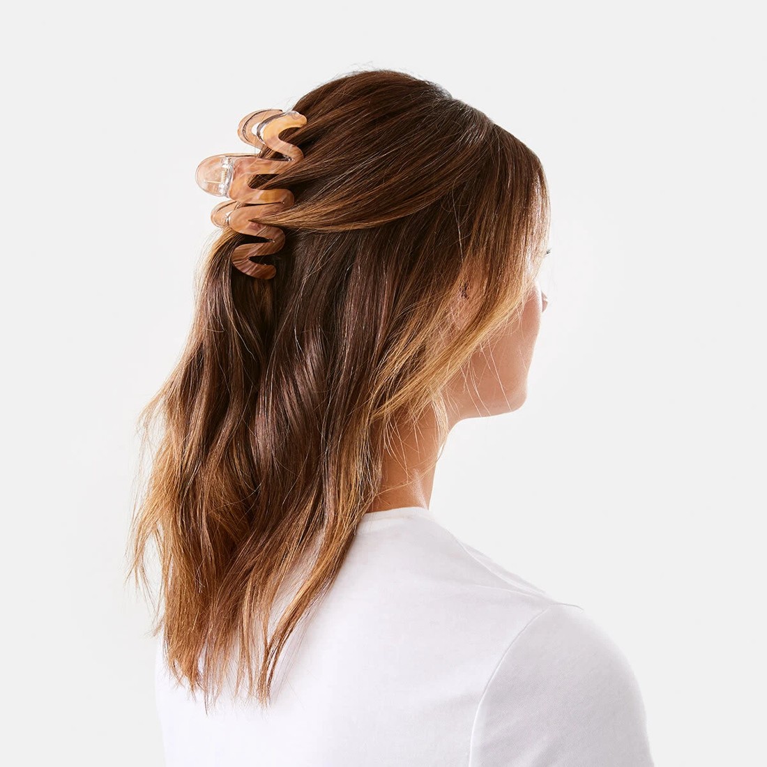 3 Beige Squiggle Claw Hair Clip, 3 of 4