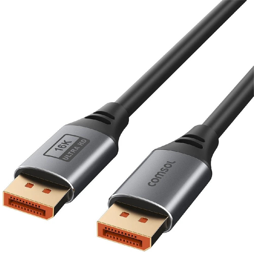 4 Comsol DisplayPort Cable 16K 2m Black, 4 of 5