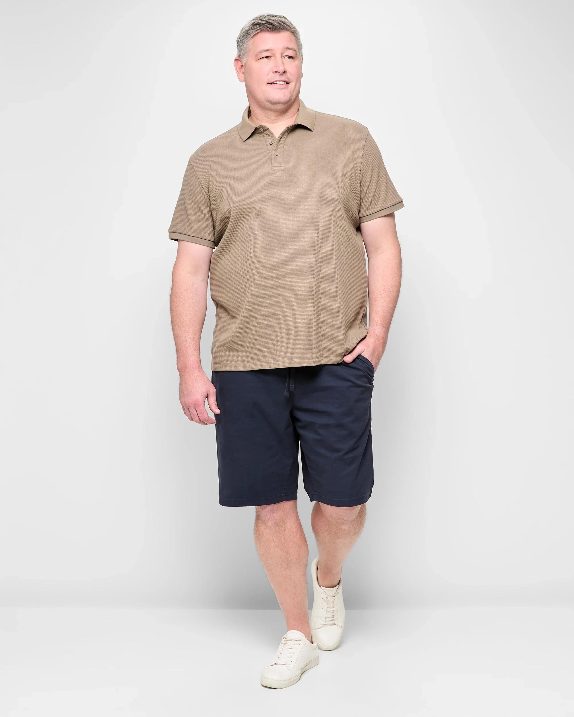 2 Target Plus Size Australian Cotton Blend Waffle Polo T-Shirt WALNUT, 2 of 5