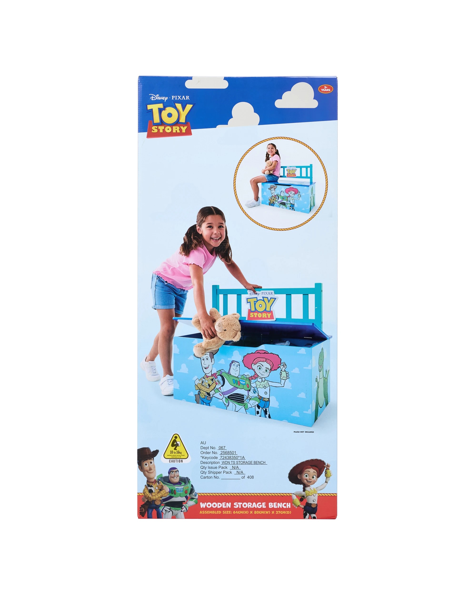 10 Disney Pixar Toy Story Wooden Storage Bench, 10 of 10