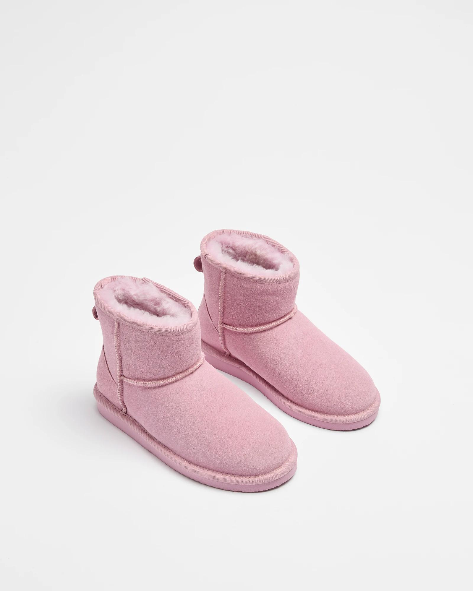2 Australian Design Ugg Boots And Slippers Girls Sheepskin And Leather Slipper Boot PINK, 2 of 2