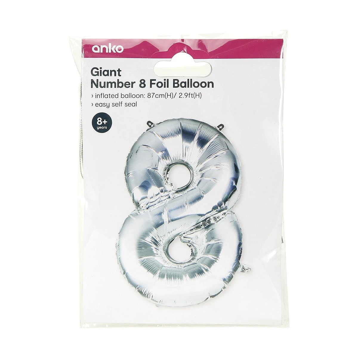 5 Giant Number 8 Foil Balloon, 5 of 5