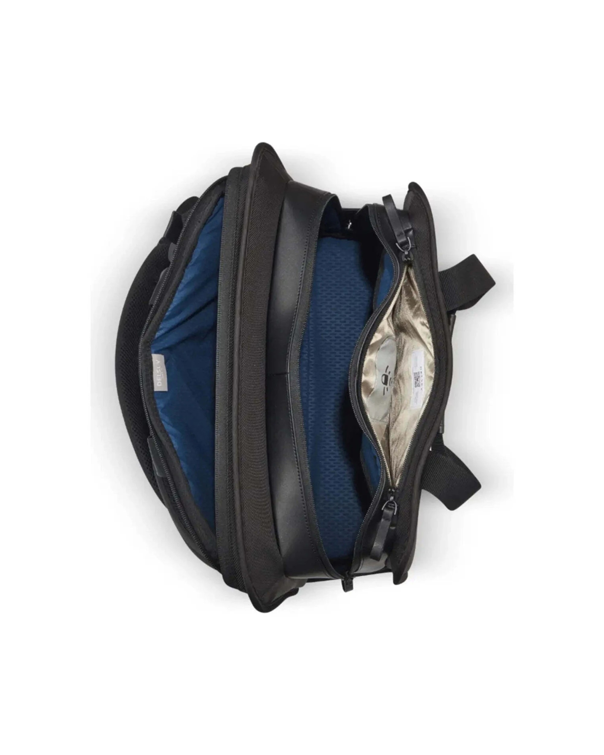 4 Delsey Luggage Arche 14in Laptop Satchel Backpack 2 in 1 RFID Data Protection - Black, 4 of 7
