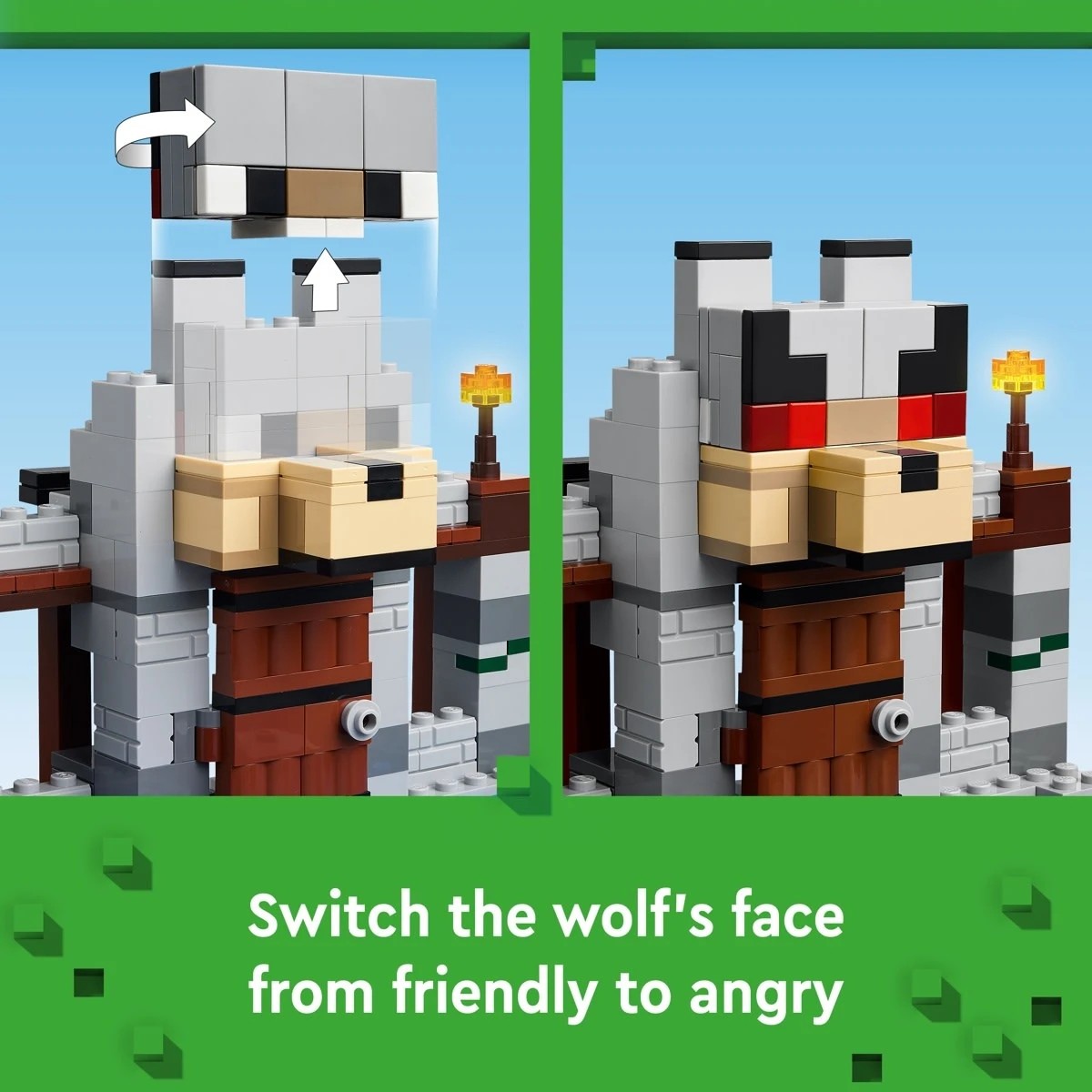 6 LEGO Minecraft The Wolf Stronghold Fortress Playset 21261, 6 of 11