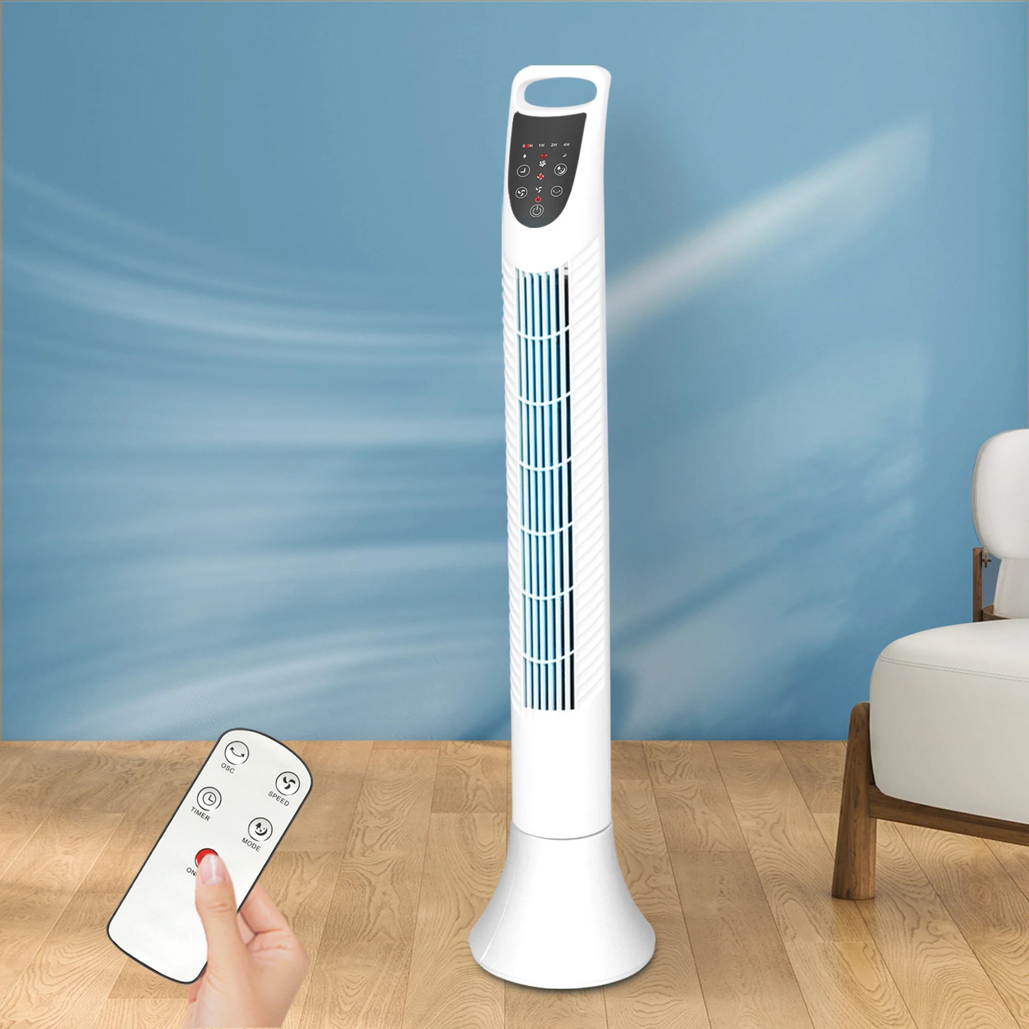 7 Spector Electric Tower Fan Air Cooler Oscillating Timer 3 Speeds Remote Control, 7 of 9
