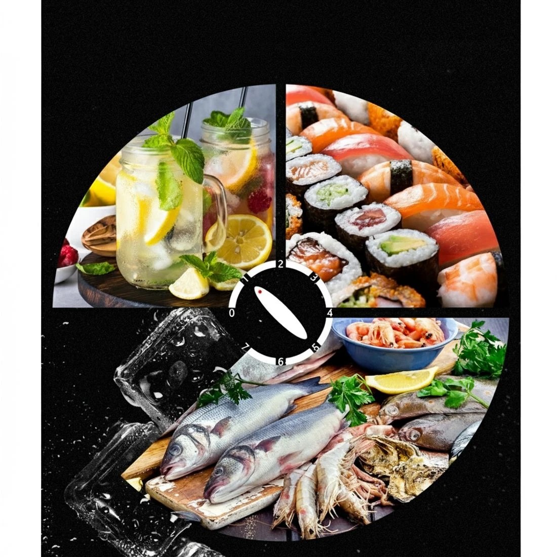 5 Glacio 80L Portable Fridge Bar Upright 12V/24V/240V Camping Caravan - Black, 5 of 6