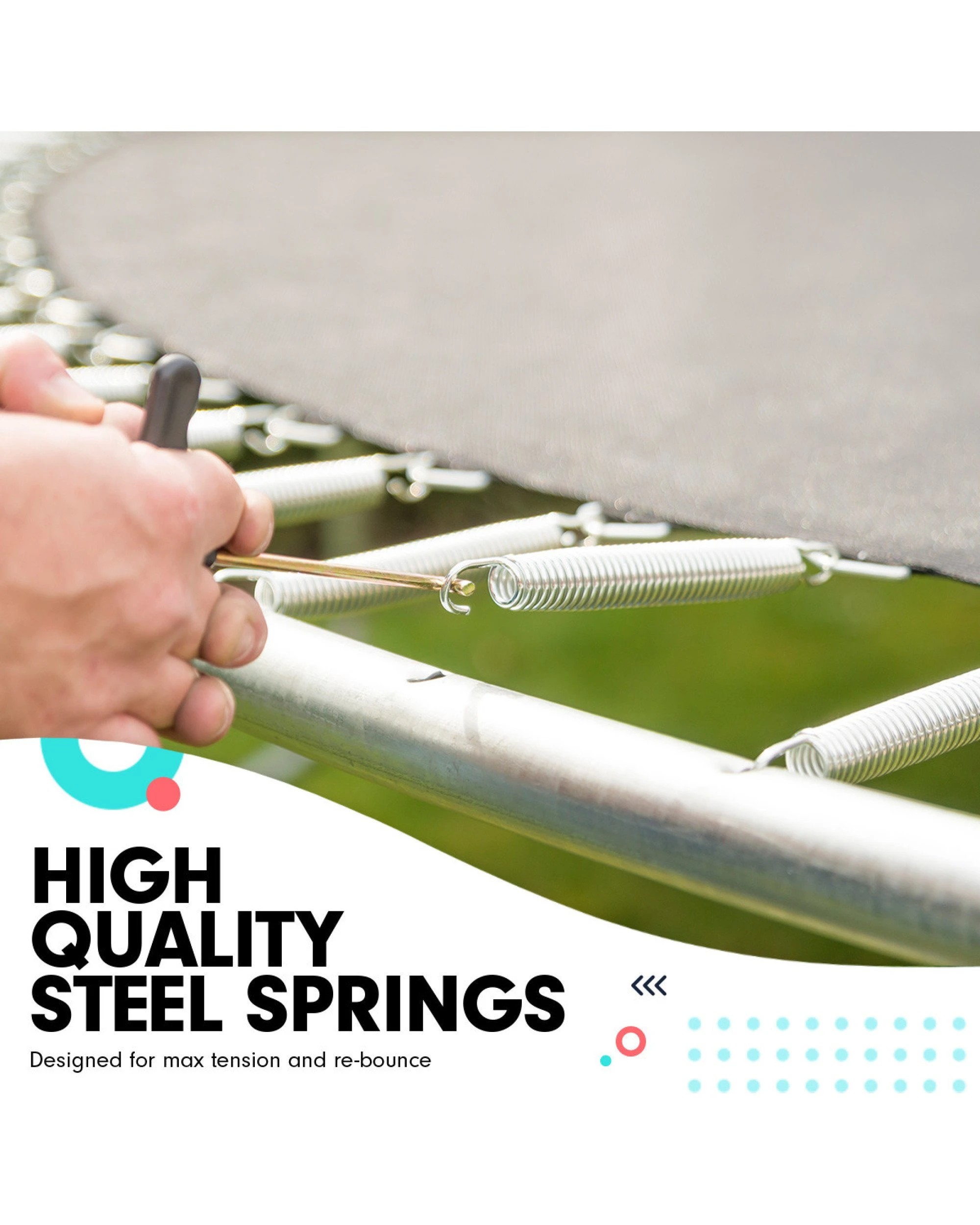 3 Kahuna 12 ft Trampoline with Outer Net - Orange, 3 of 5