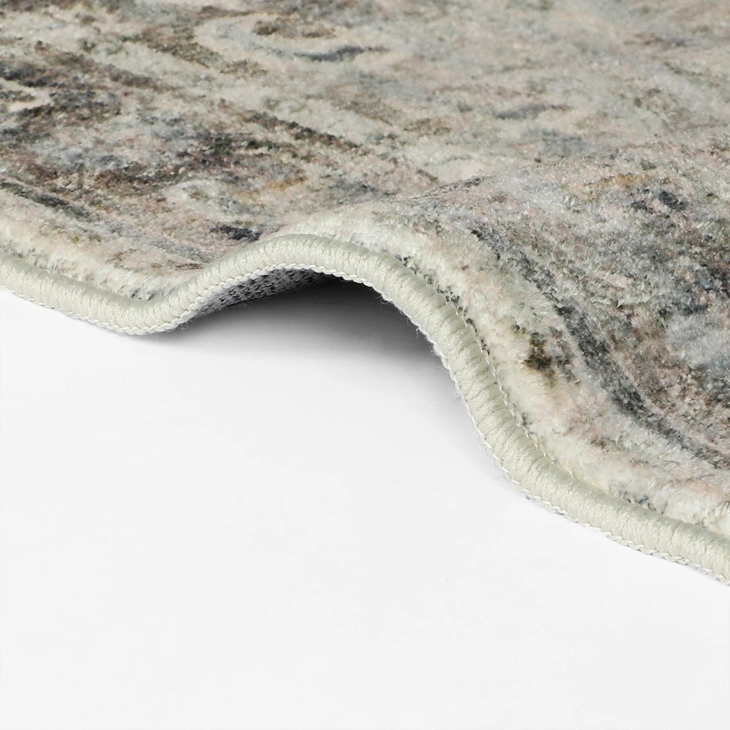 5 Marlow Machine Washable Distressed Room Area Rug Grey, 5 of 7