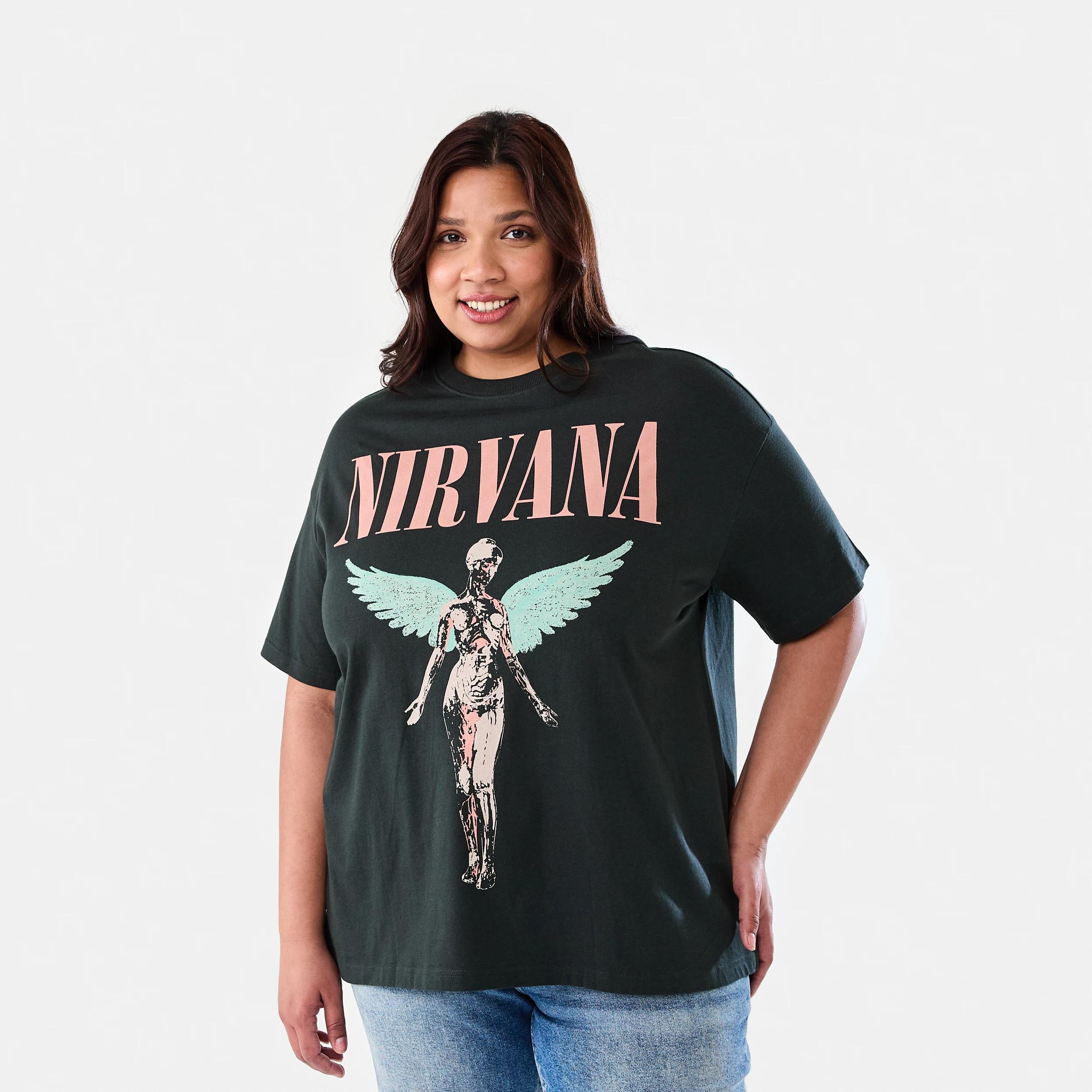 1 Curve Short Sleeve Nirvana License T-shirt Nirvana Bk, 1 of 6