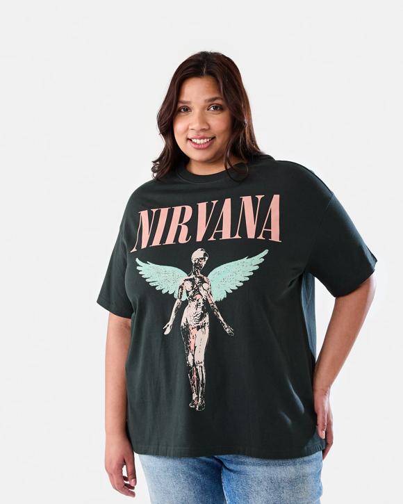 Curve Short Sleeve Nirvana License T-shirt Kmart