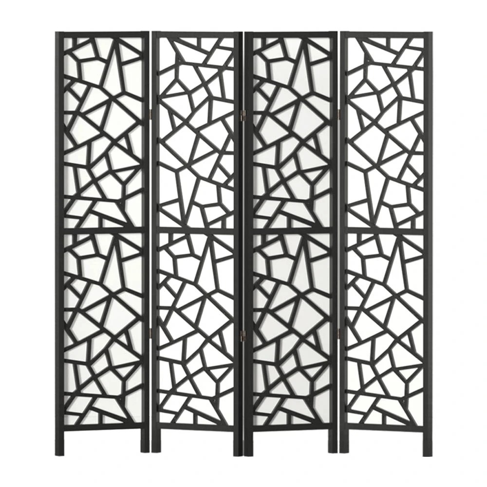1 Artiss 4 Panel Room Divider Screen 162x170cm Clover - Black, 1 of 7