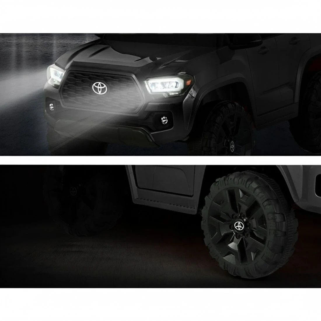 5 Kids Electric Ride On Car Toyota Tacoma Off Road Jeep Toy Cars Remote 12V - Black, 5 of 5