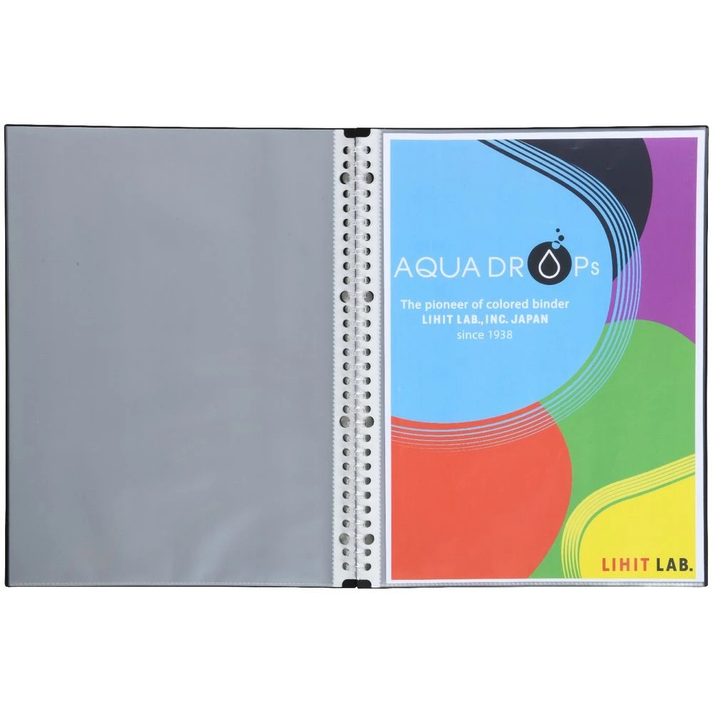 4 Aqua Drops A4 Refillable Display Book 20 Sheets Black, 4 of 4