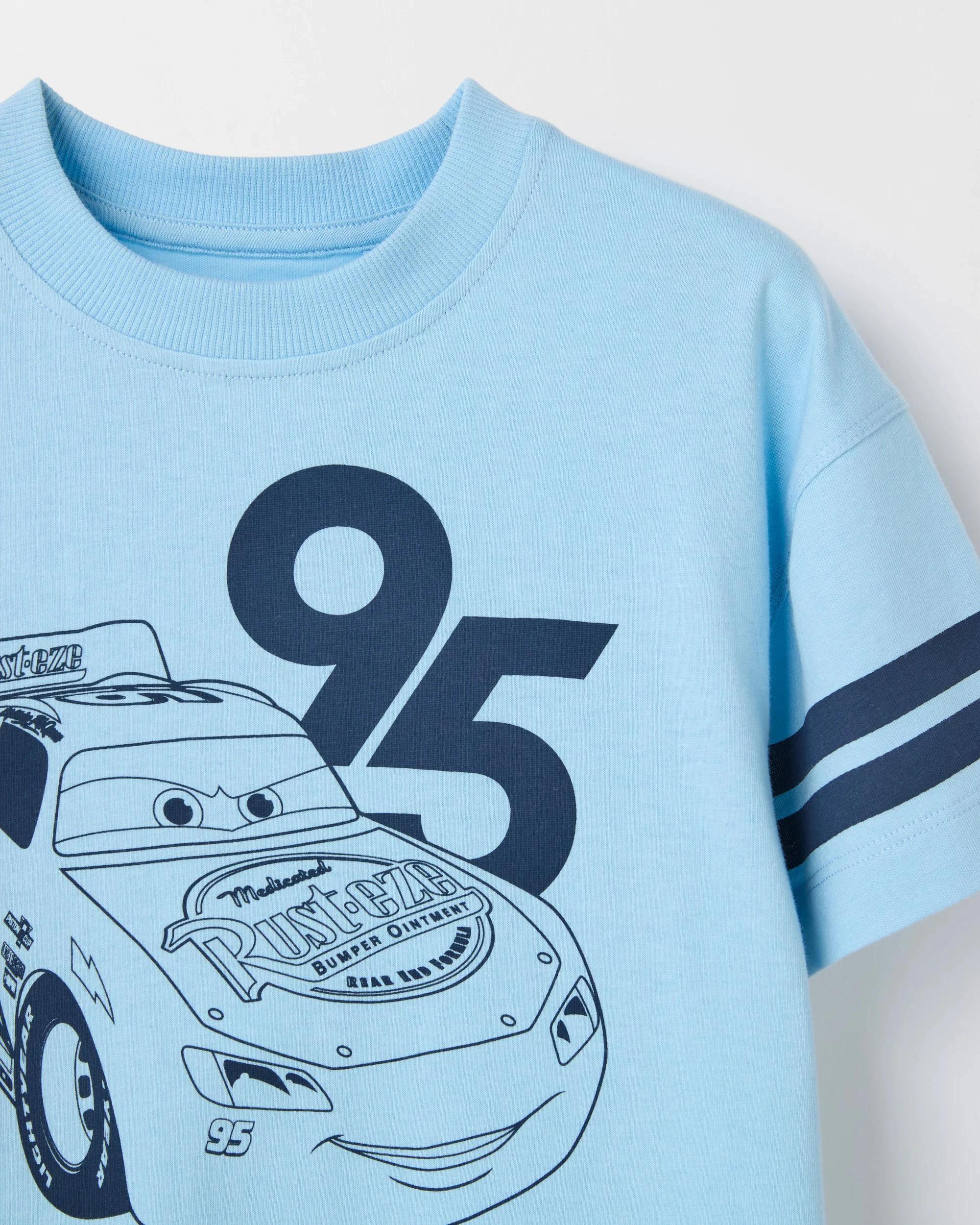 2 Disney Cars Australian Cotton T-Shirt BLUE, 2 of 2