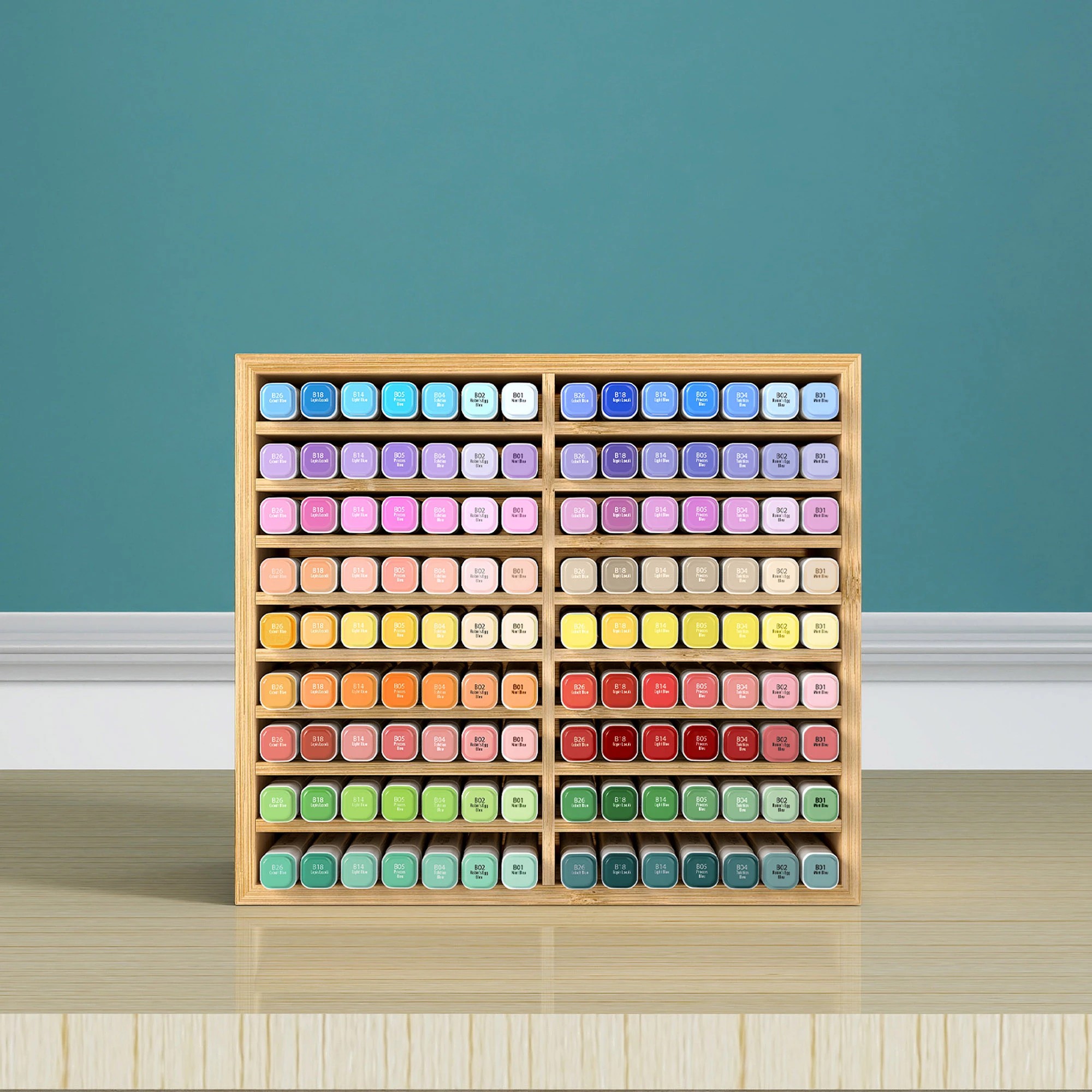 7 Levede Bamboo Marker Organiser - Natural, 7 of 9