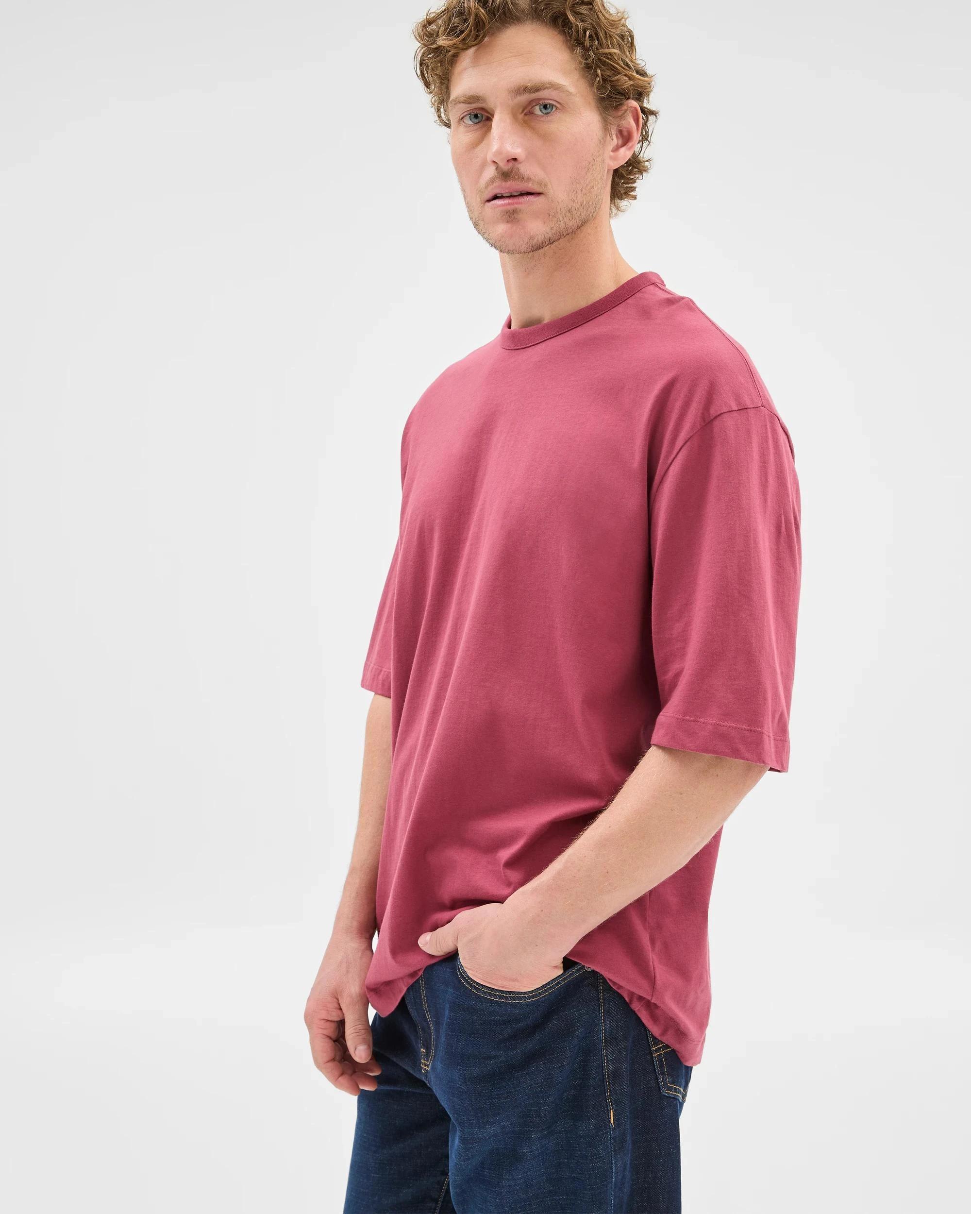 3 Target Australian Cotton Oversized T-Shirt MAROON, 3 of 6