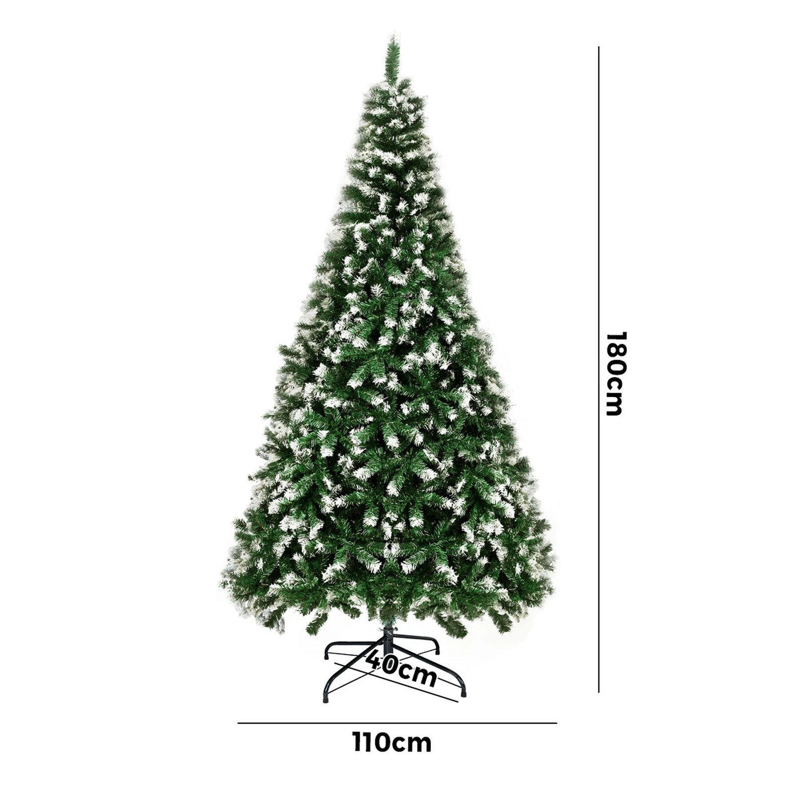 8 Tinseltown Christmas Tree 1.8M 6FT Xmas Trees Snowy Decorations 830 Tips - Green, 8 of 8