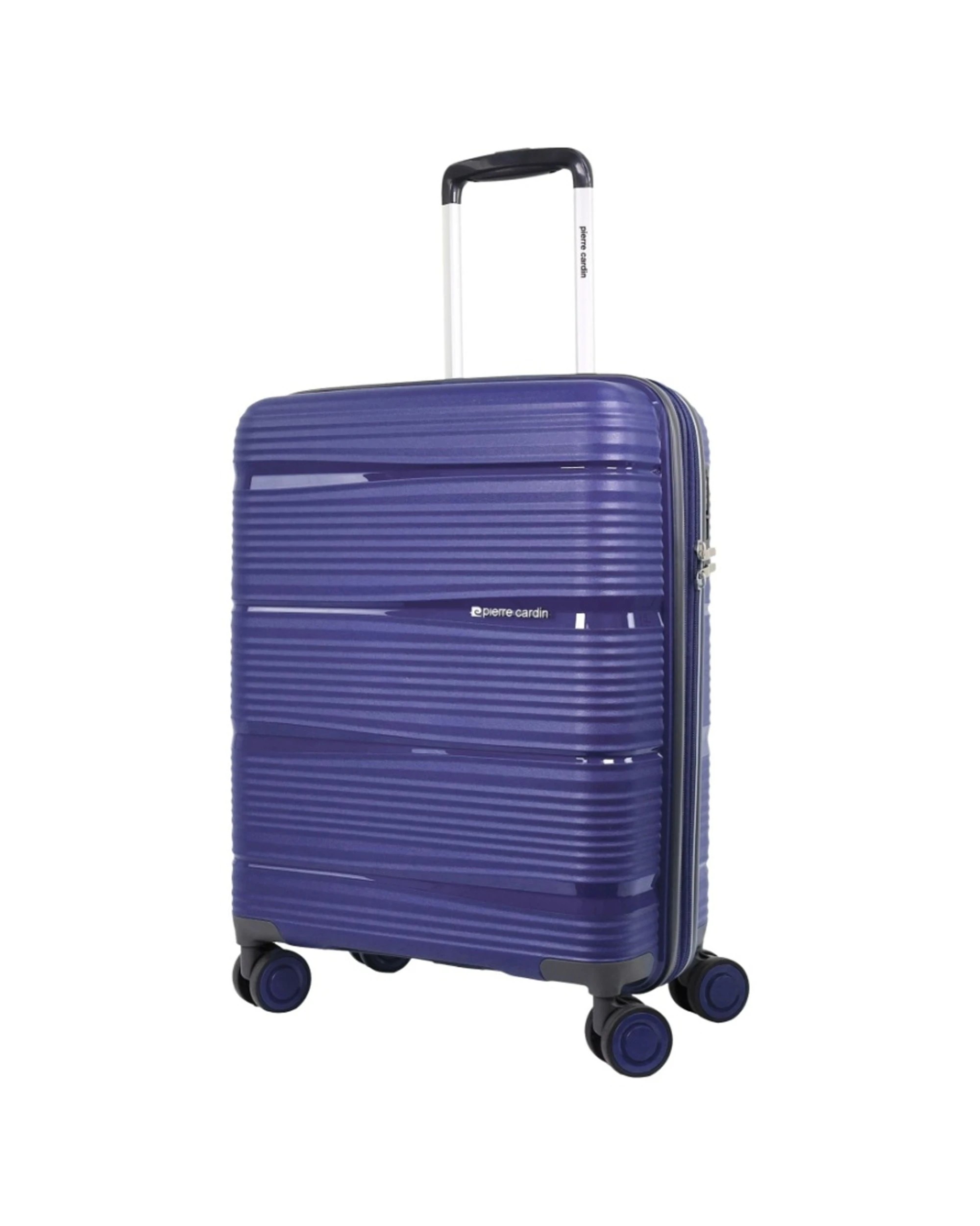 2 Pierre Cardin 2pc Polypropolene (PP) Medium & Cabin Luggage Suitcase Set Lilac - Purple, 2 of 6