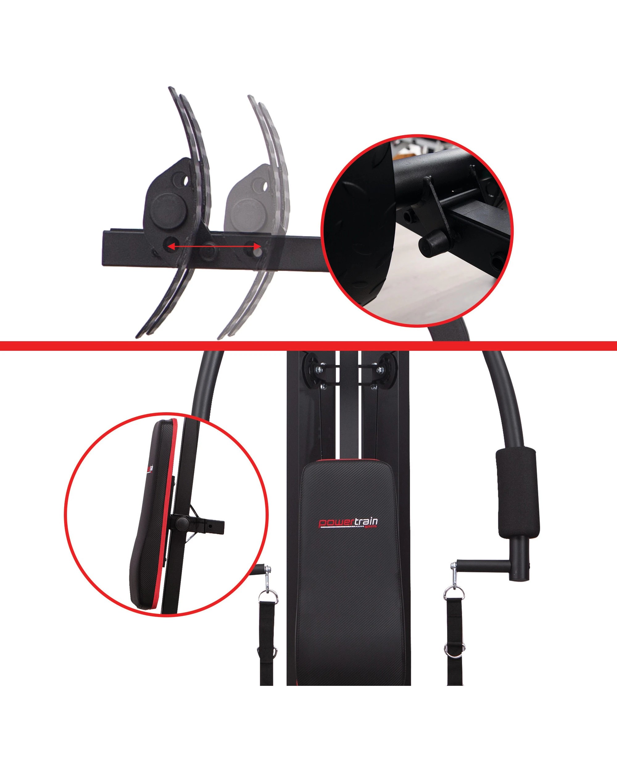3 Powertrain JX-89 Multi Station Home Gym 68kg Weight Cable Machine, 3 of 9