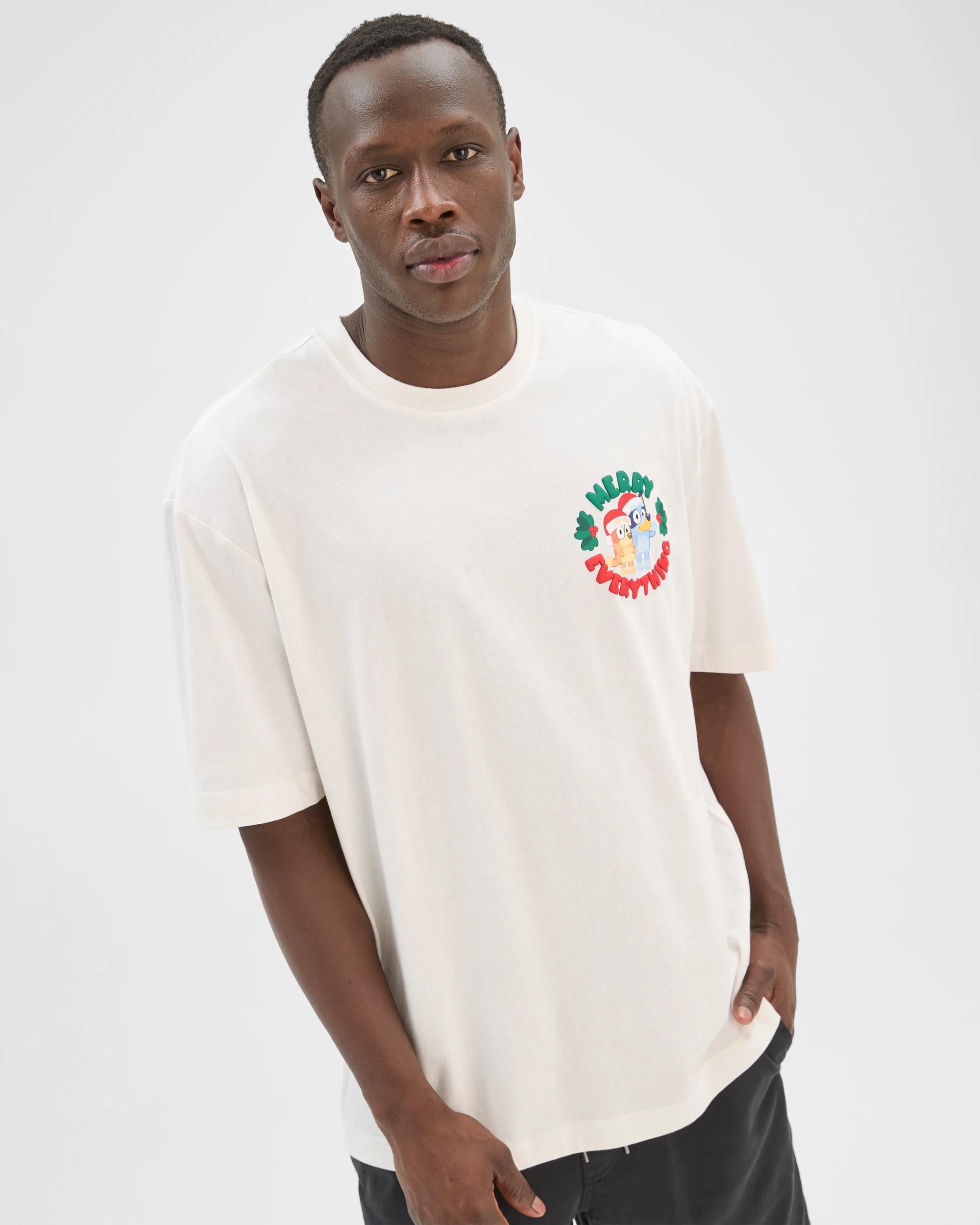 Bluey Australian Cotton Christmas T-Shirt - Kmart